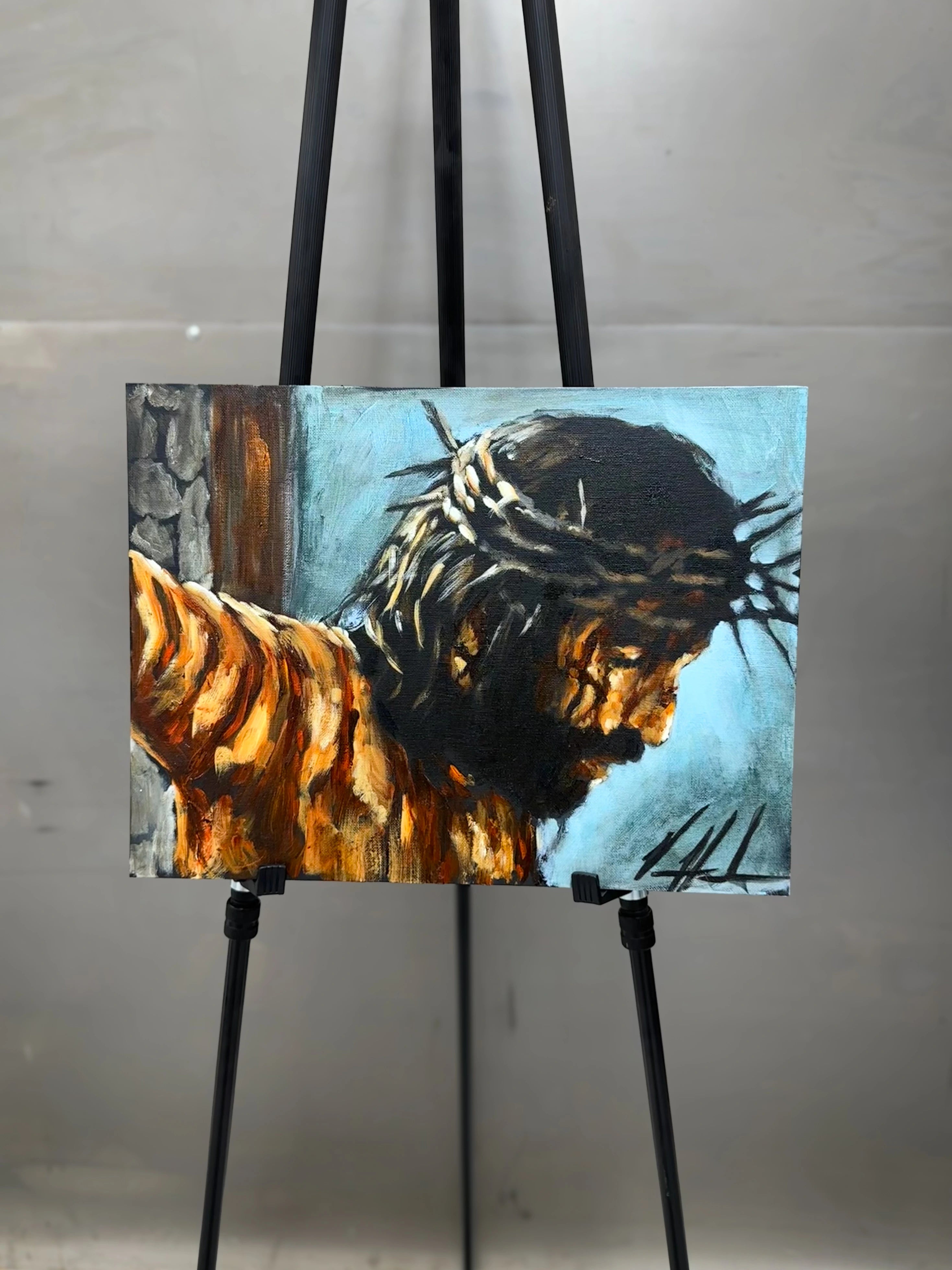 By His Wounds, We Are Healed - 12”x16” Original Acrylic Painting Original Painting Vanessa Horabuena