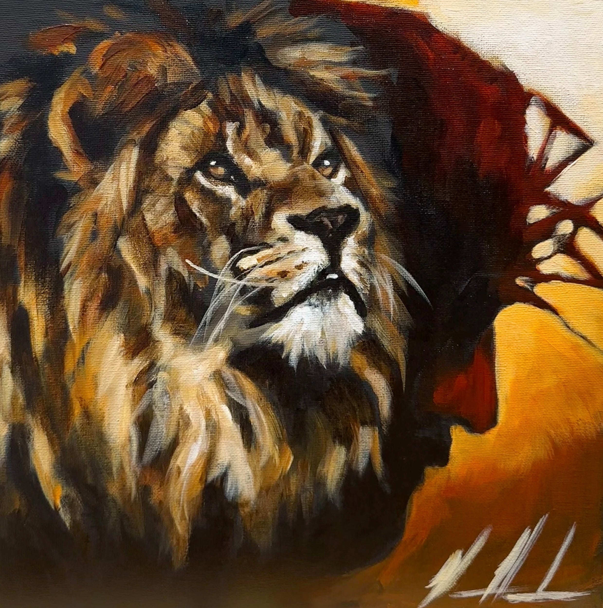 King of Kings - 12”x12” Original Acrylic Painting Original Painting Vanessa Horabuena