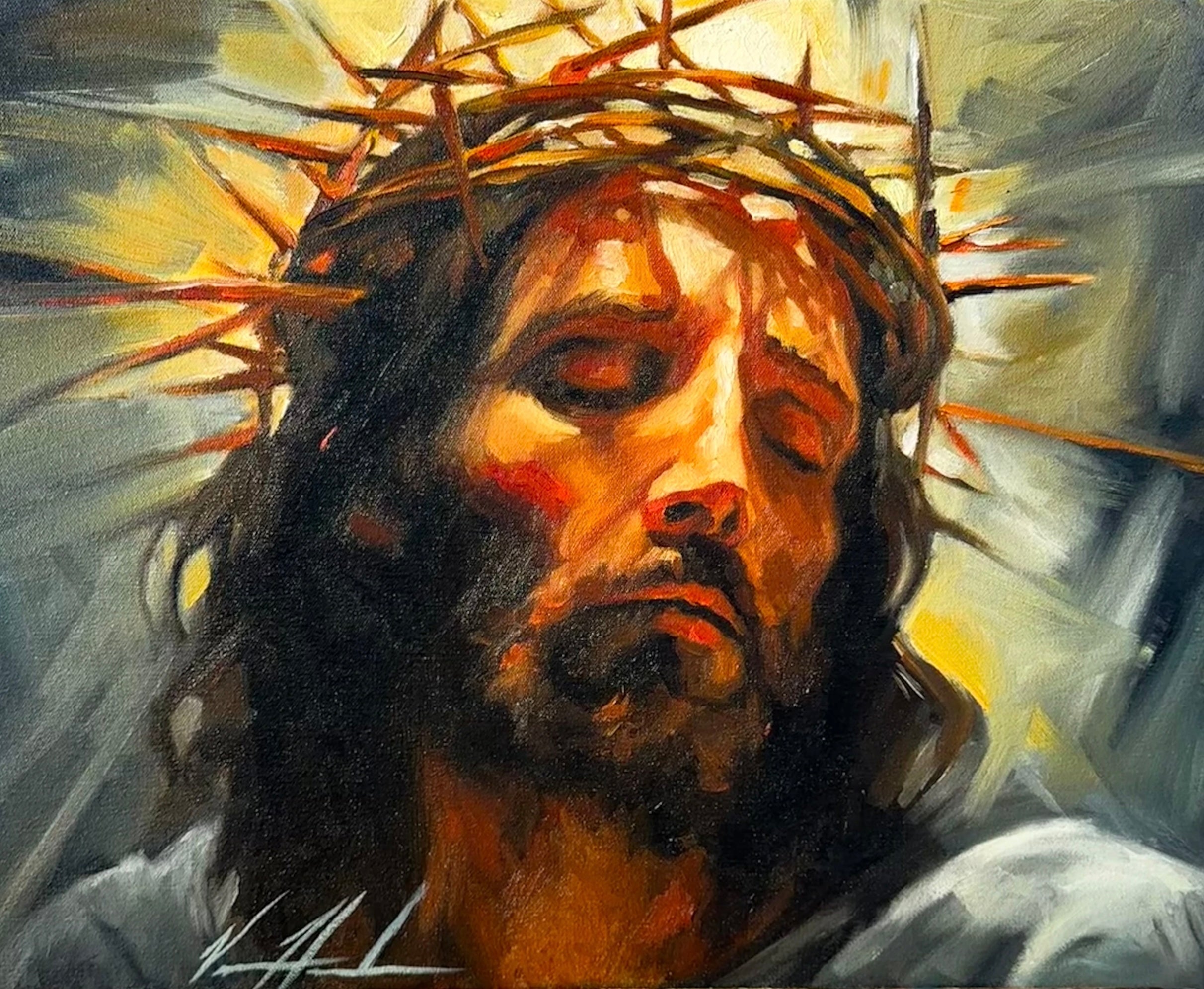 Christ is King - 16”x20” Original Oil Painting Original Painting Vanessa Horabuena
