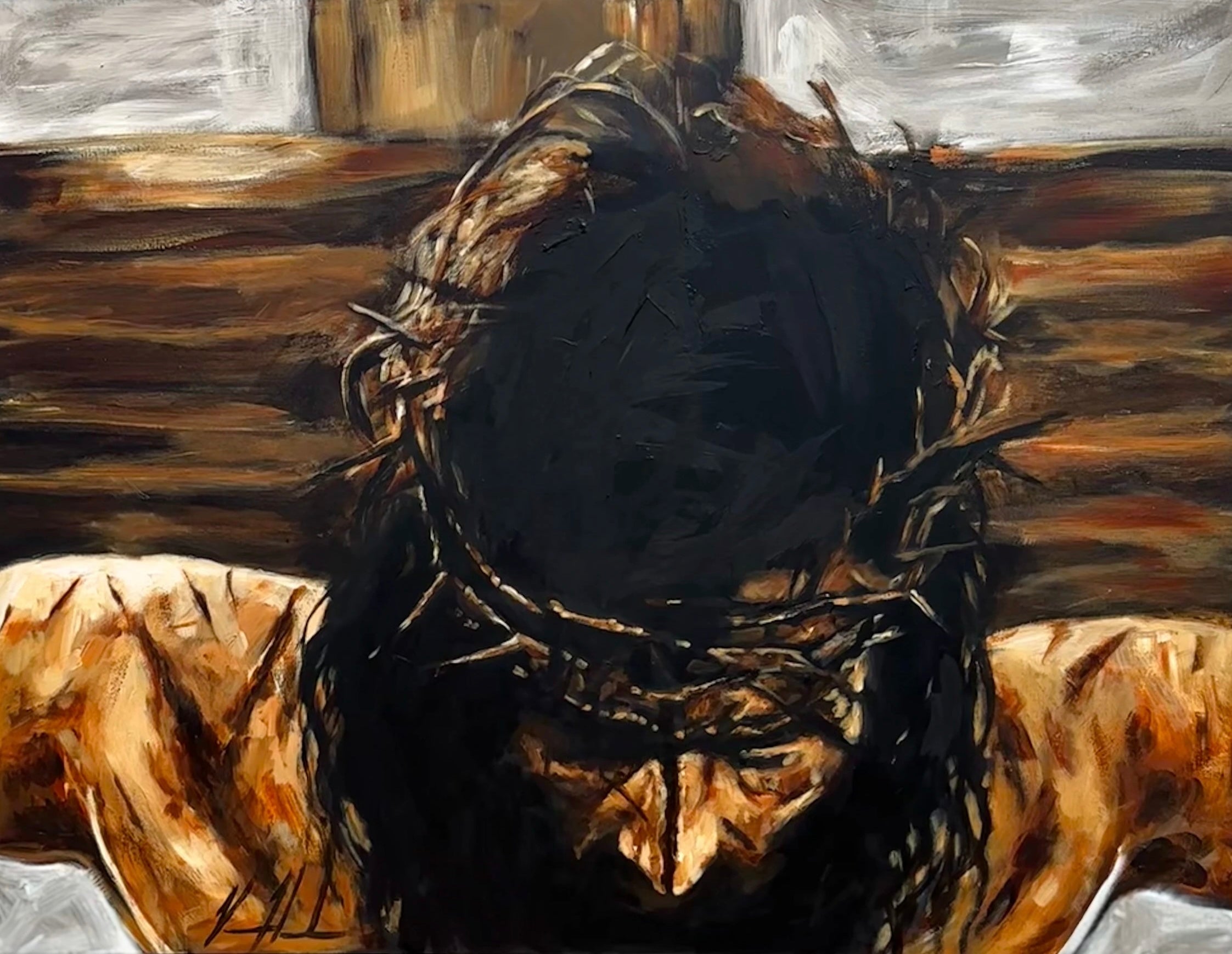 The Finished Work of the Cross - 36”x48” Original Acrylic Painting Original Painting Vanessa Horabuena