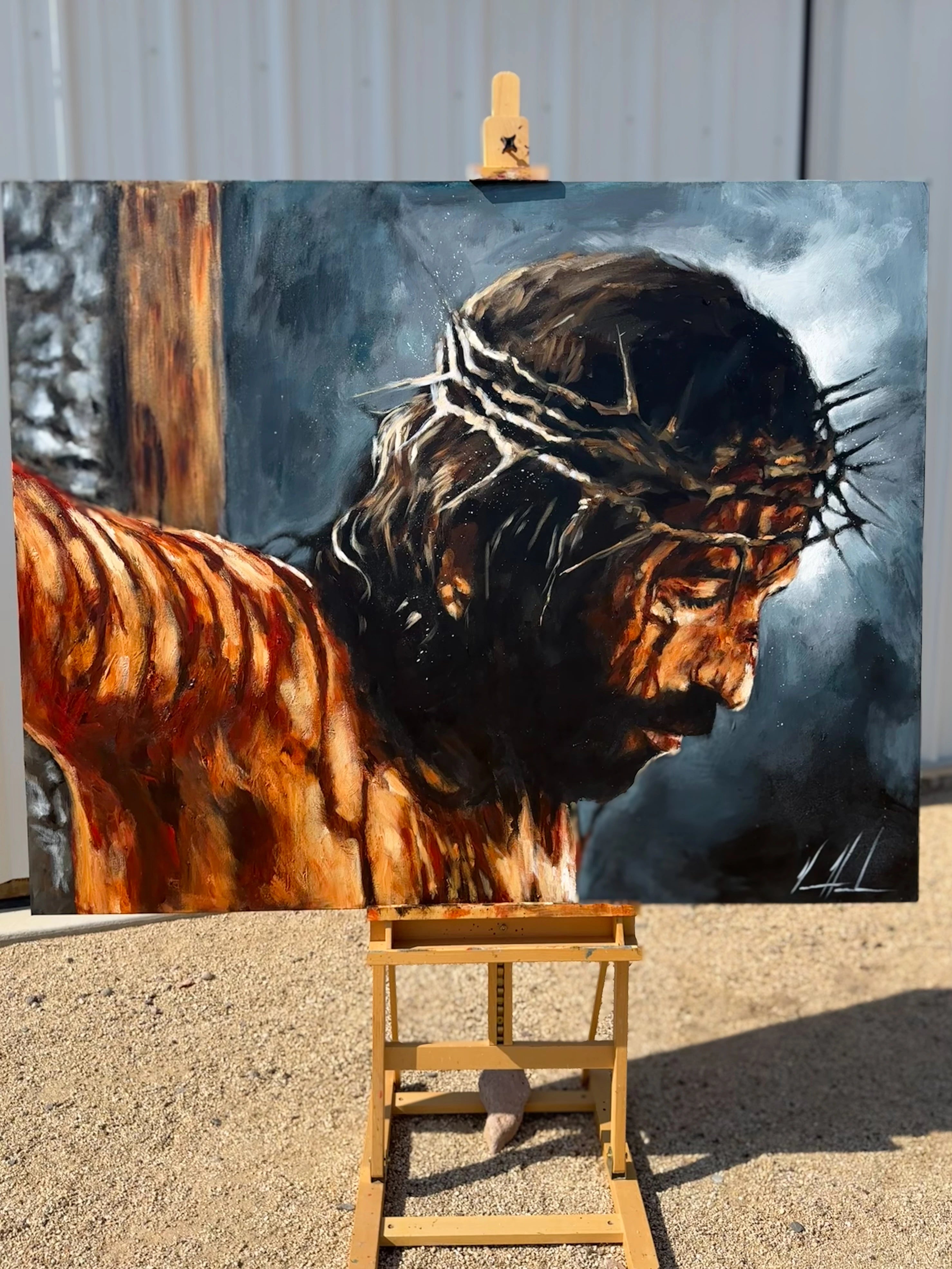 By His Wounds, We Are Healed - 48”x60” Original Acrylic Painting Original Painting Vanessa Horabuena