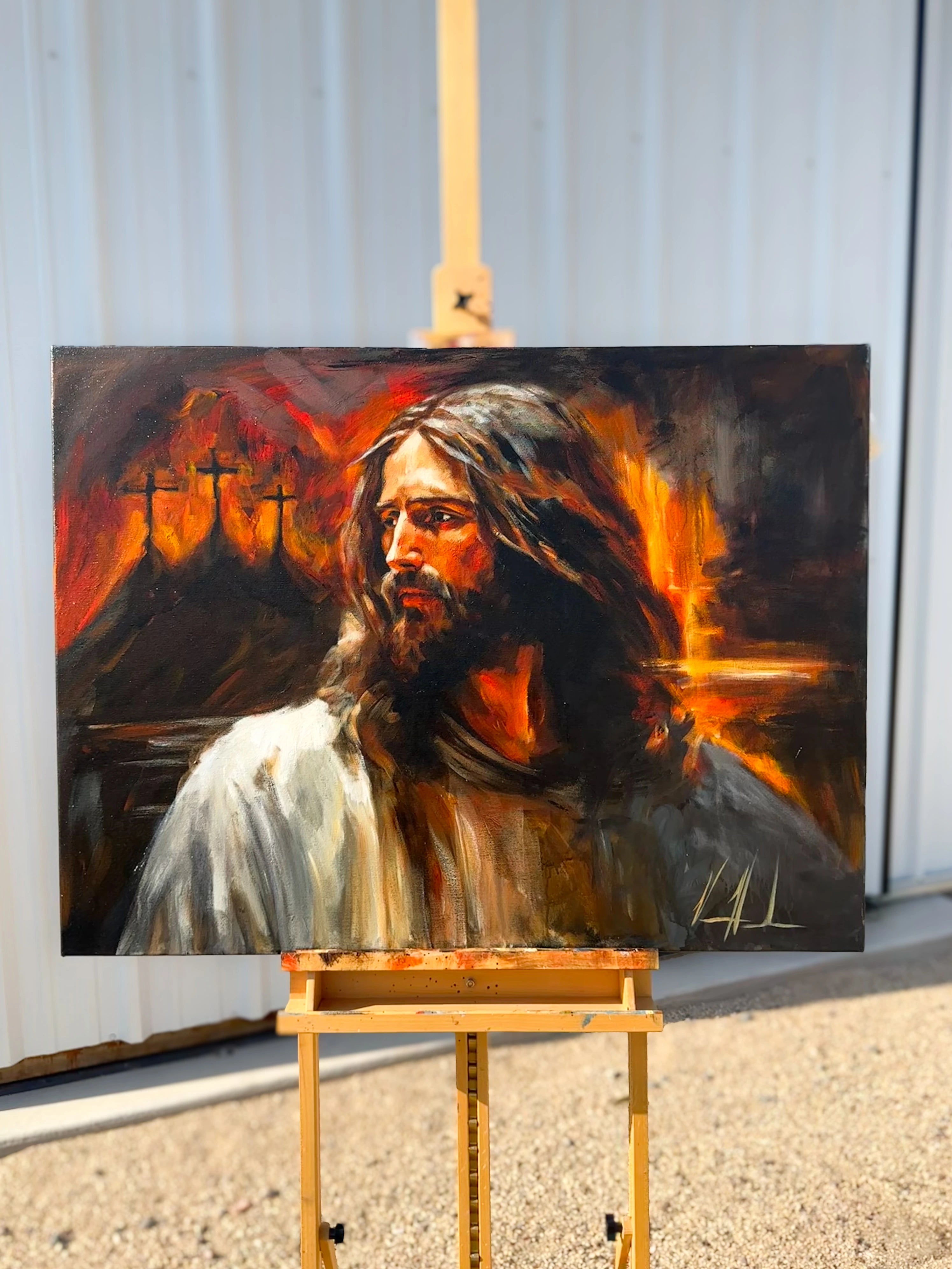 Our Beloved King - 30”x40” Original Acrylic Painting Original Painting Vanessa Horabuena