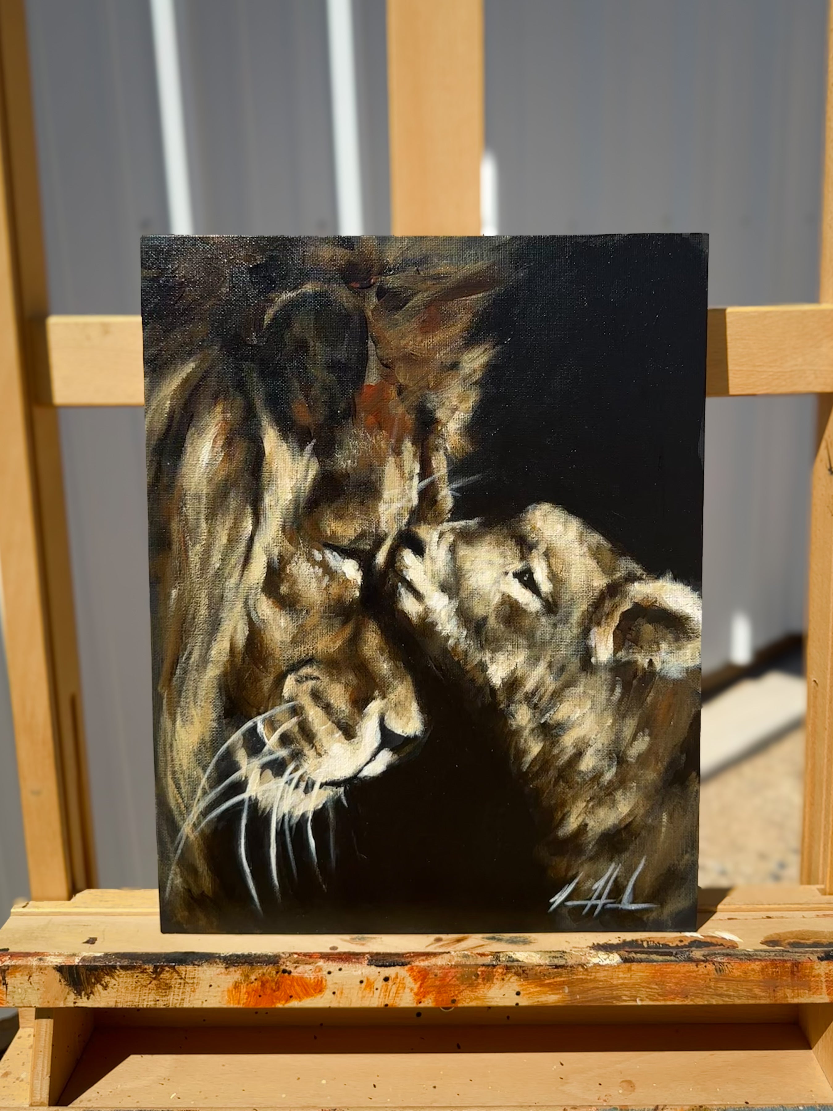 King & Shepherd - 11”x14” Original Acrylic Painting Original Painting Vanessa Horabuena