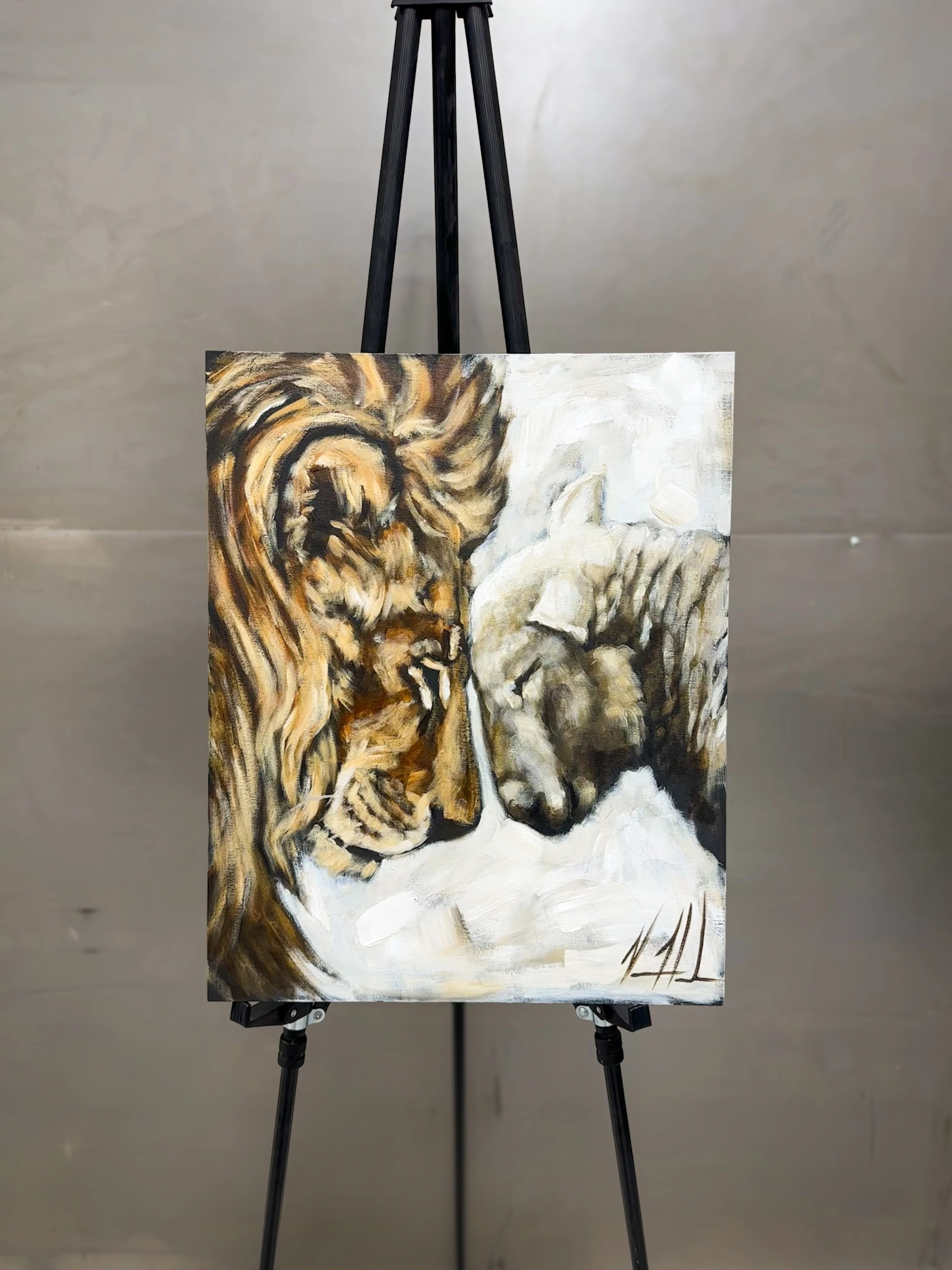 Compassion of a King - 16”x20” Original Acrylic Painting Original Painting Vanessa Horabuena