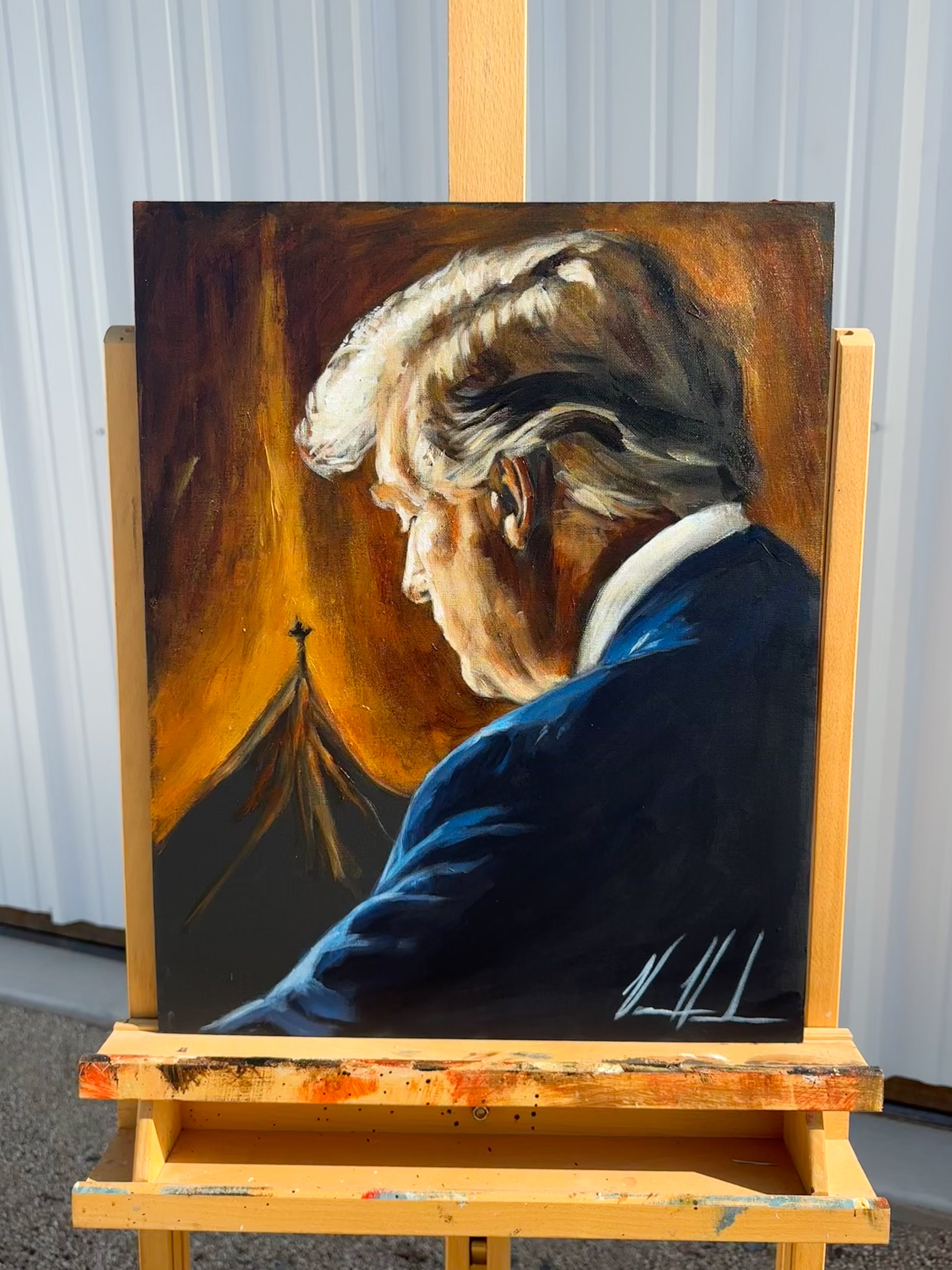Prayers for Our President - 16”x20” Original Acrylic Painting - Inauguration Practice Painting #8 Original Painting Vanessa Horabuena