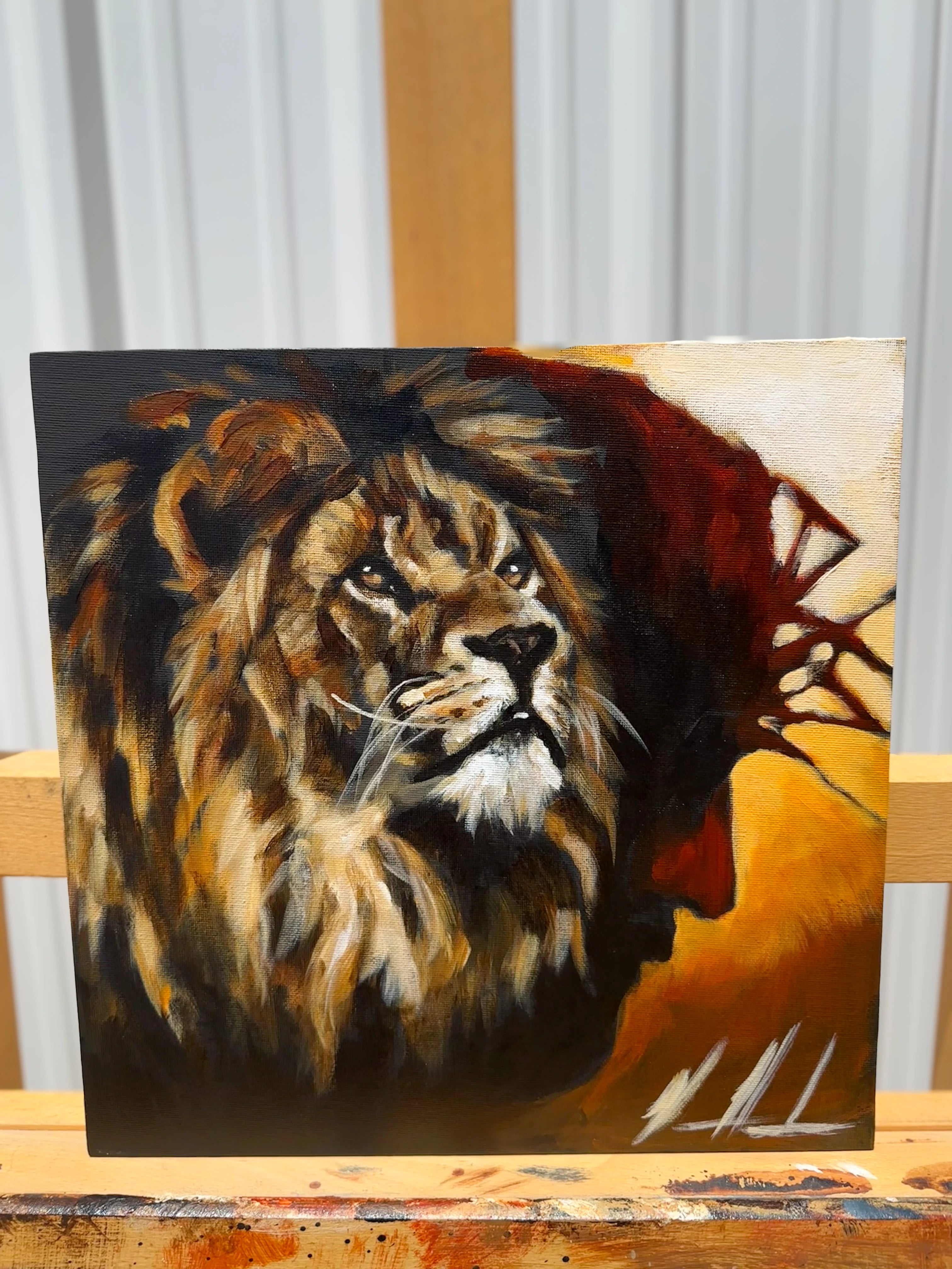 King of Kings - 12”x12” Original Acrylic Painting Original Painting Vanessa Horabuena
