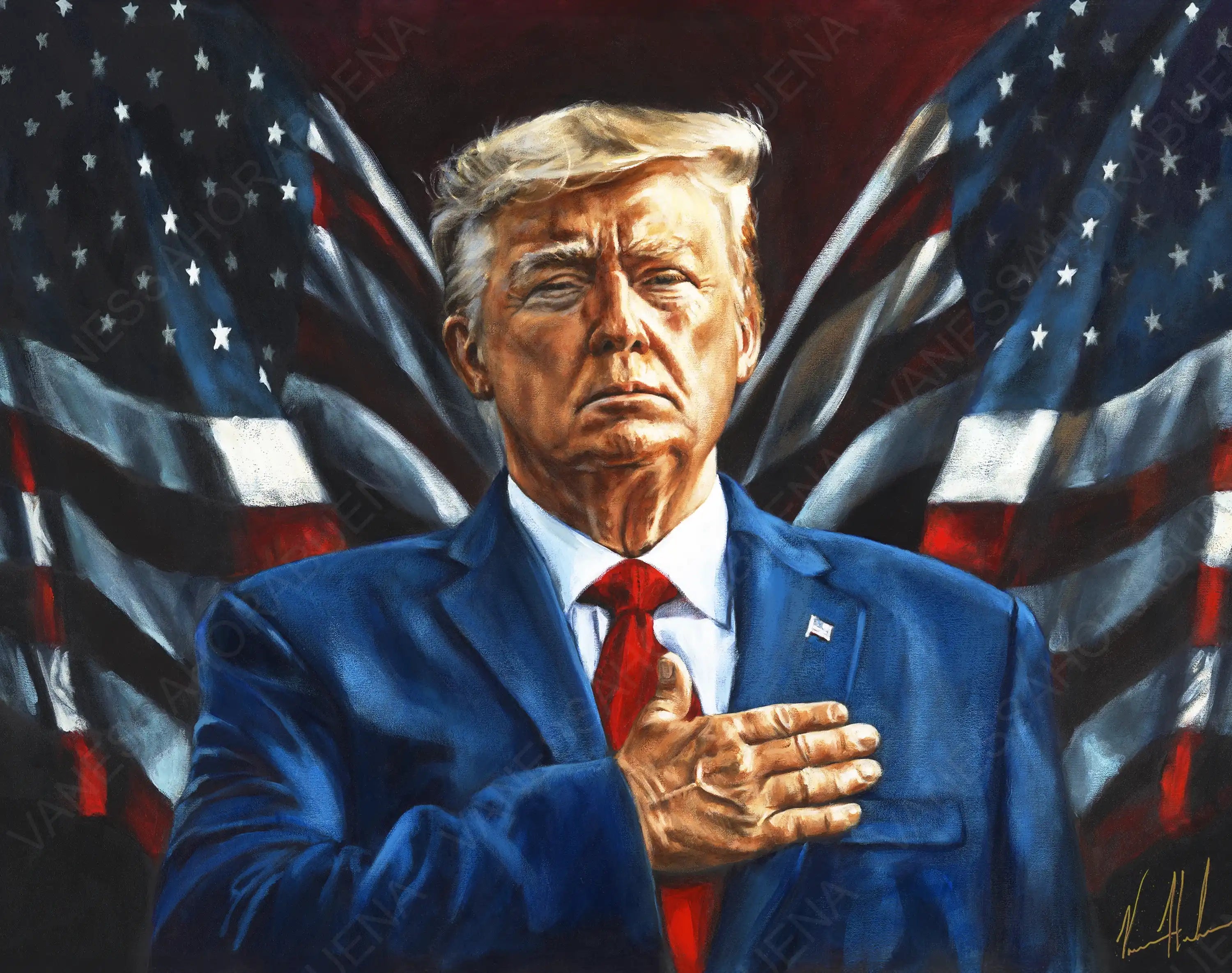 A Leader for the People (Hand Embellishment Canvas Print) Vanessa Horabuena