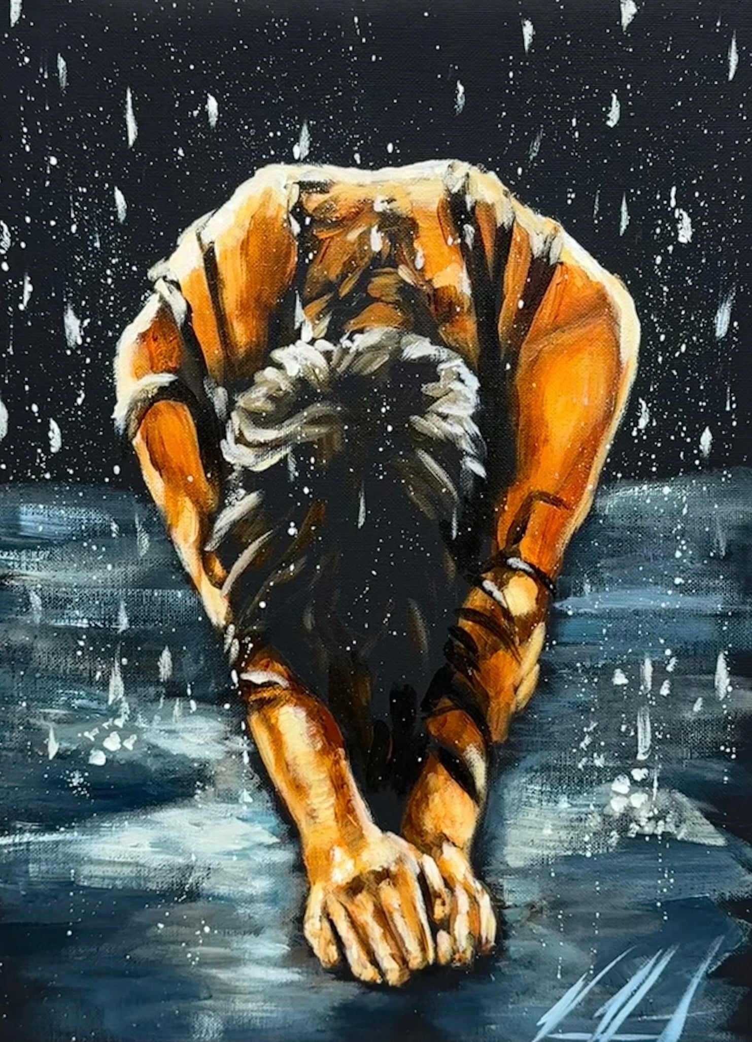 The Art of Surrender - 12”x16” Original Acrylic Painting Original Painting Vanessa Horabuena