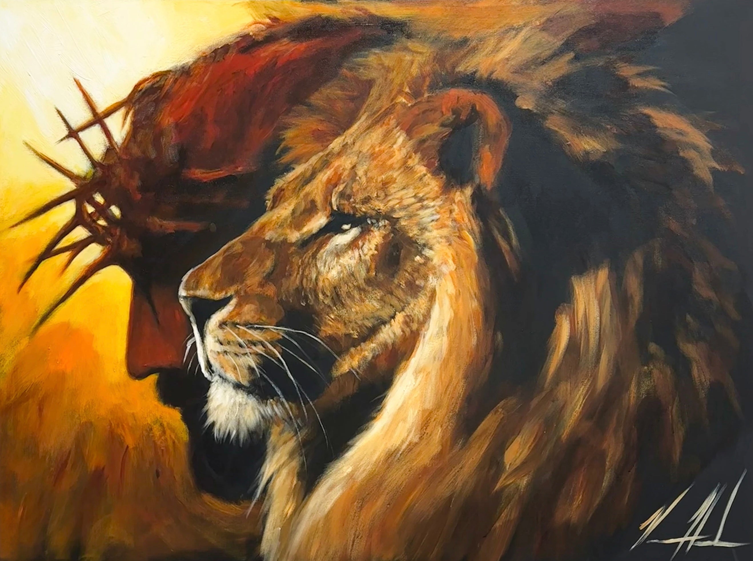 The Lion of Judah - 36”x48” Original Acrylic Painting