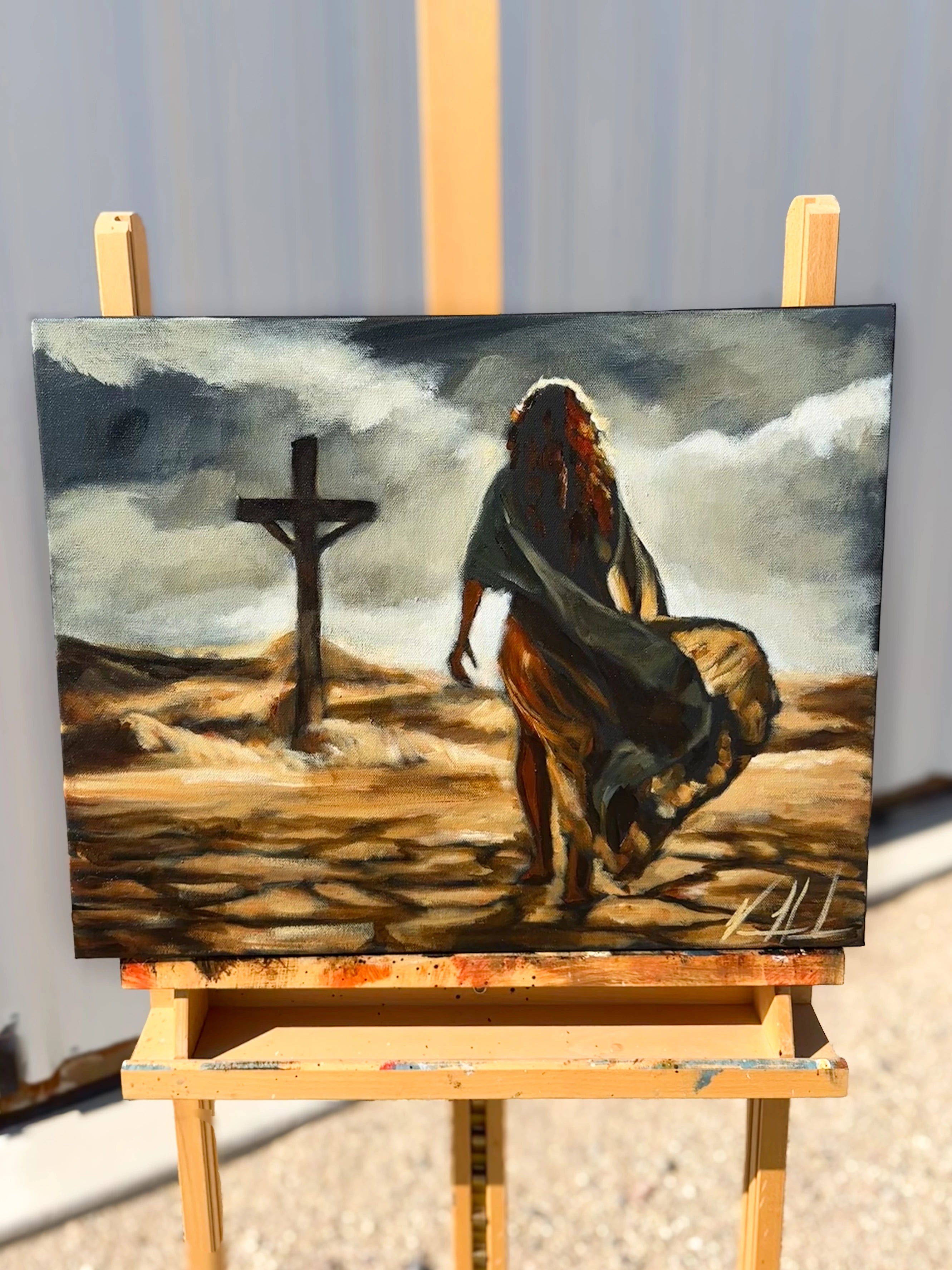 Journey to the Cross - 16”x20” Original Acrylic Painting Original Painting Vanessa Horabuena