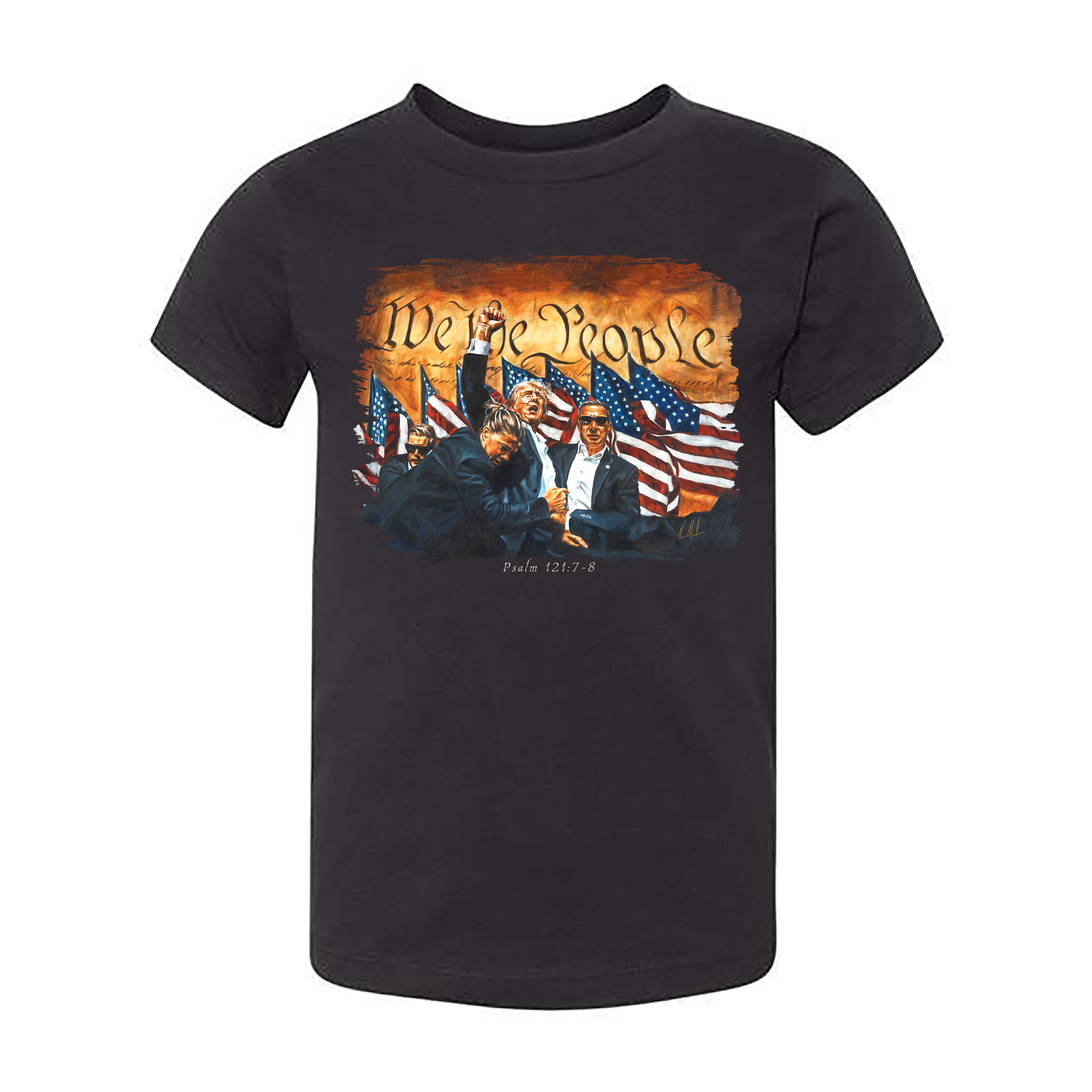Kids T (Organic Cotton) - Fight For America Organic Cotton Vanessa Horabuena Toddler Black 2T