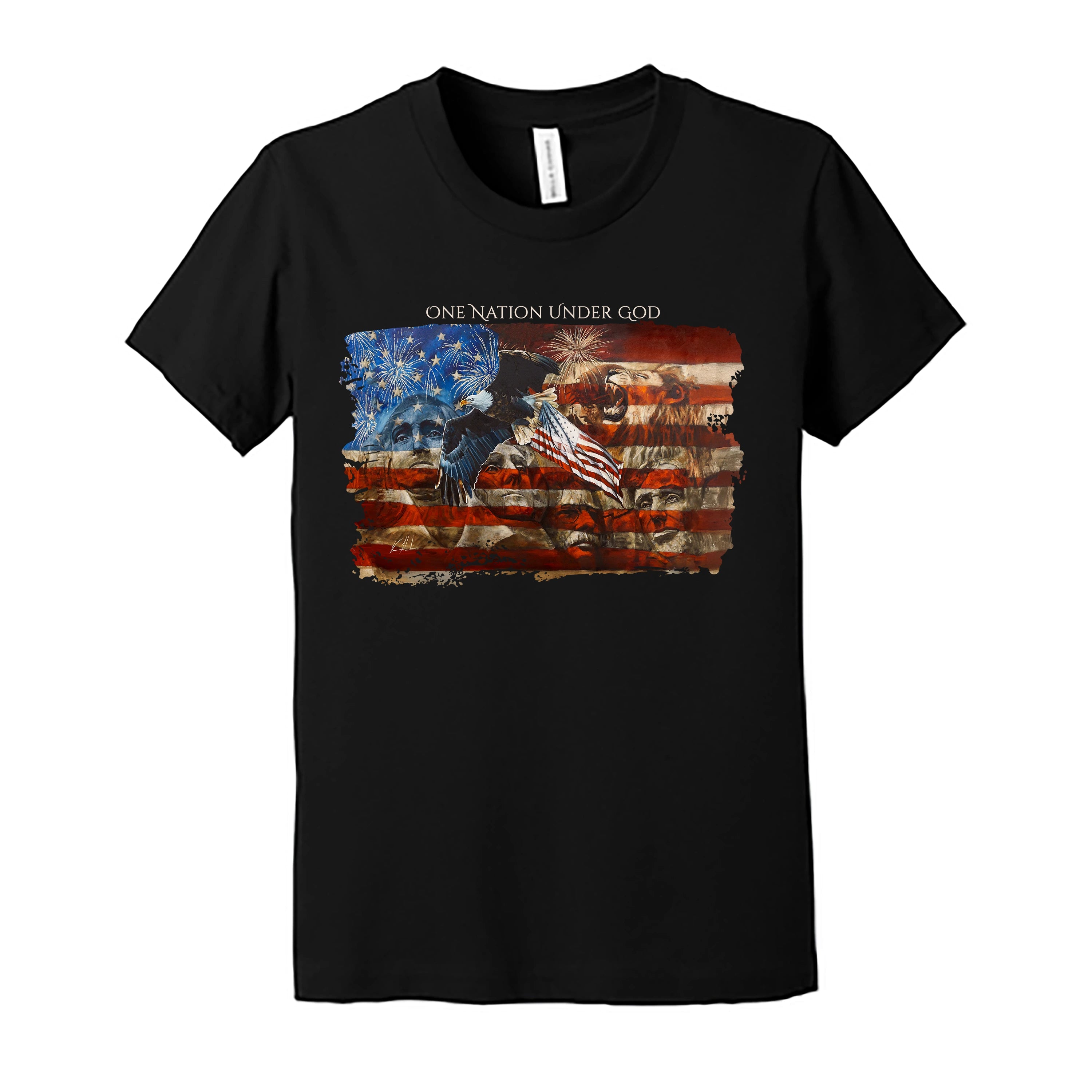 Kids T - An American Tribute - (Organic Cotton) - (4th of July) Organic Cotton Vanessa Horabuena Kids Black Small