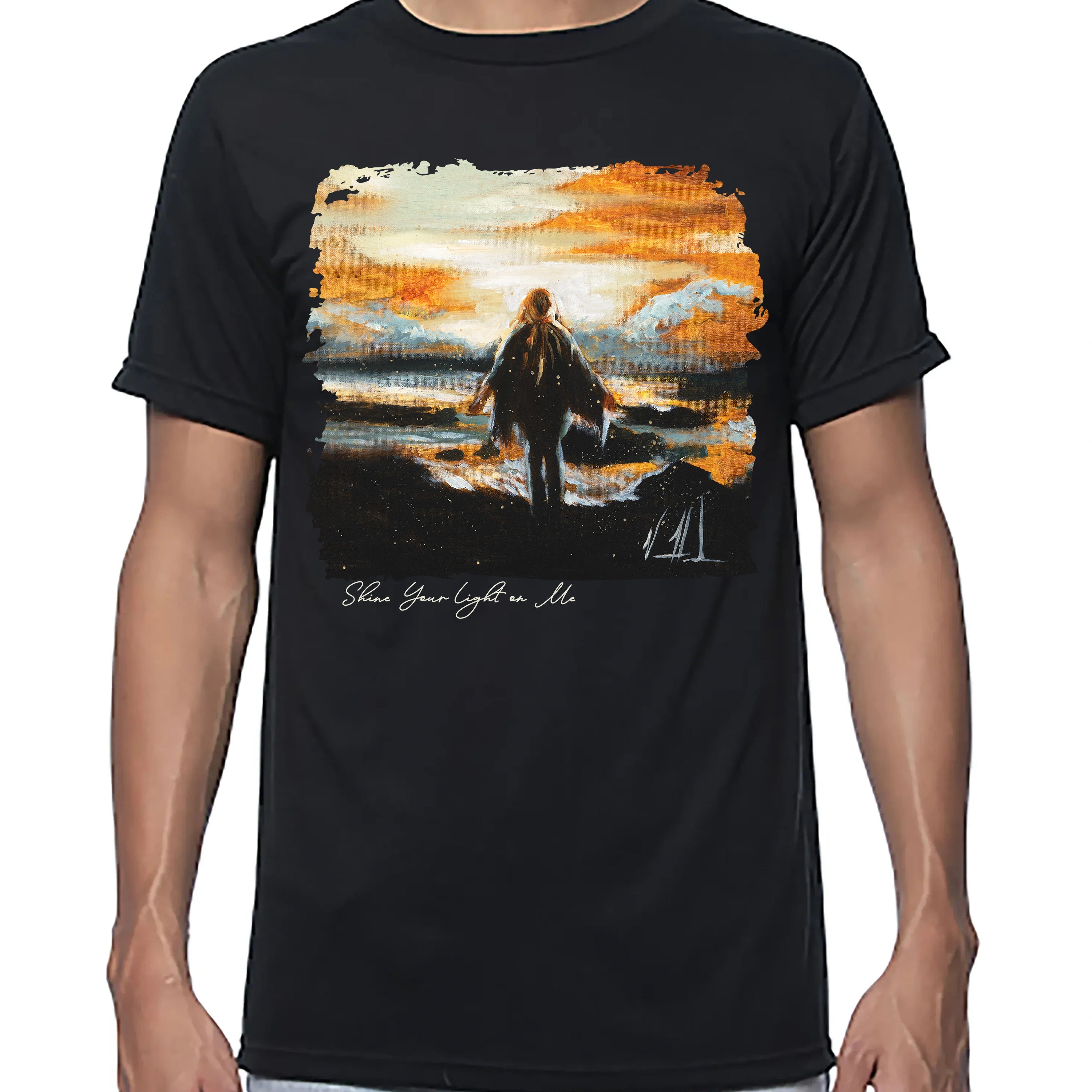 Unisex T (Organic Bamboo) - Shine Your Light on Me Organic Bamboo Vanessa Horabuena Black XS