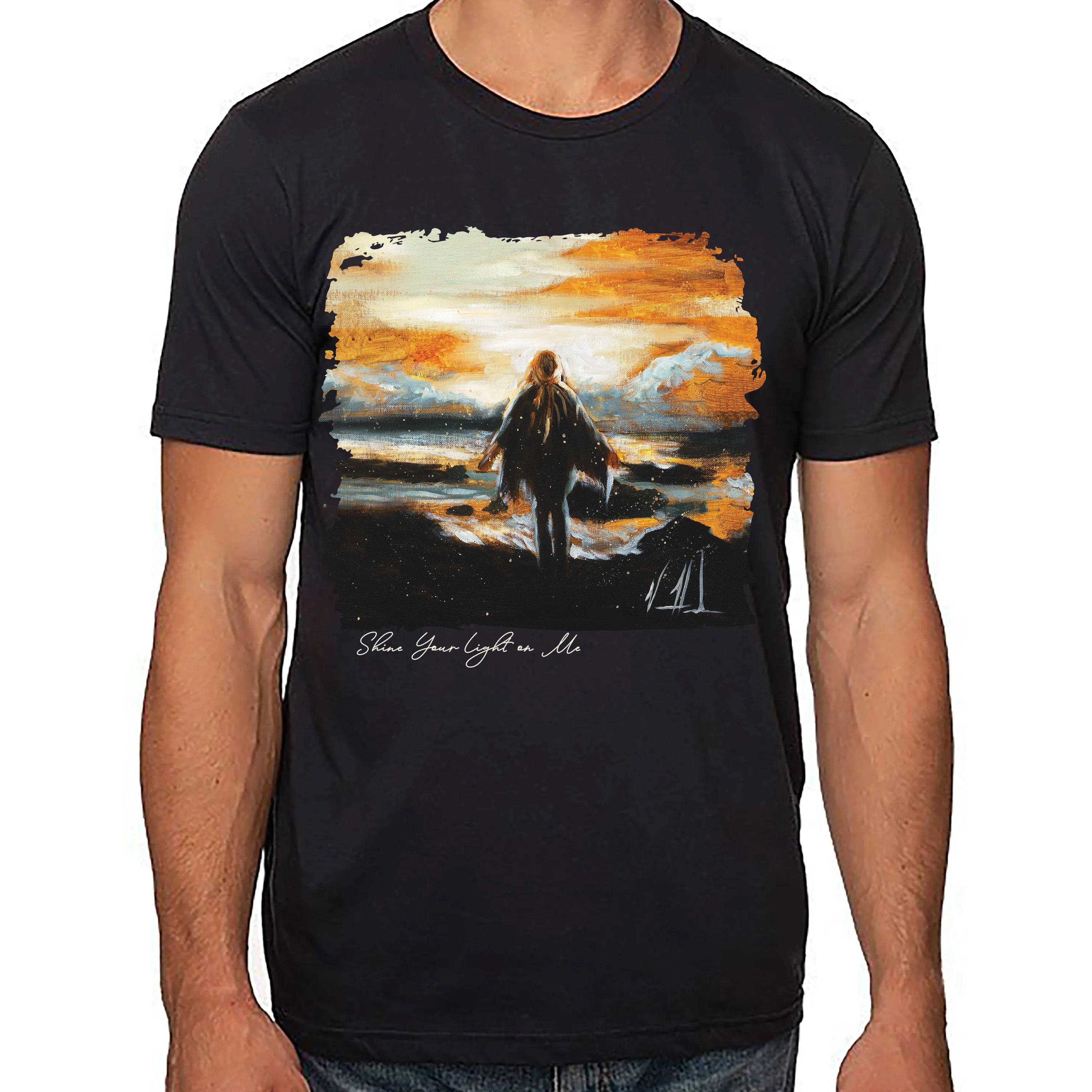 Unisex T (Organic Cotton) - Shine Your Light on Me Organic Cotton Vanessa Horabuena Black XS