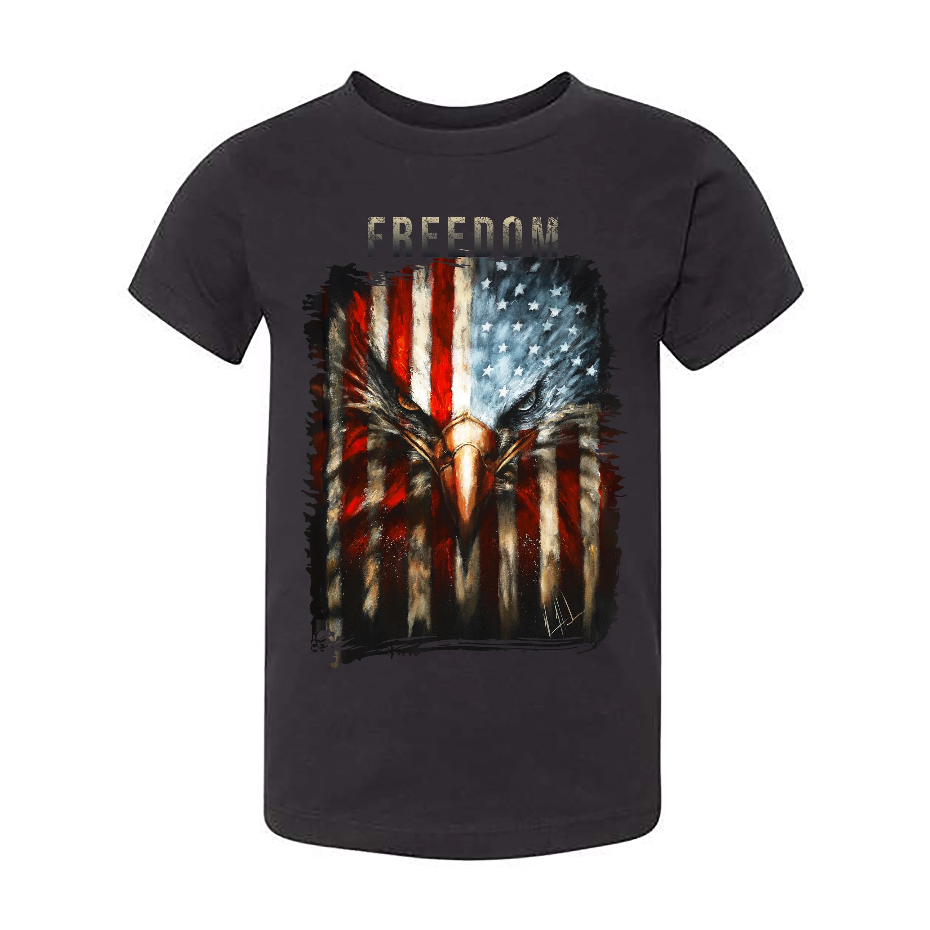 Stripes of Freedom - 4th of July - Kids T (Organic Cotton) (Copy) Organic Cotton Vanessa Horabuena Toddler Black 2T