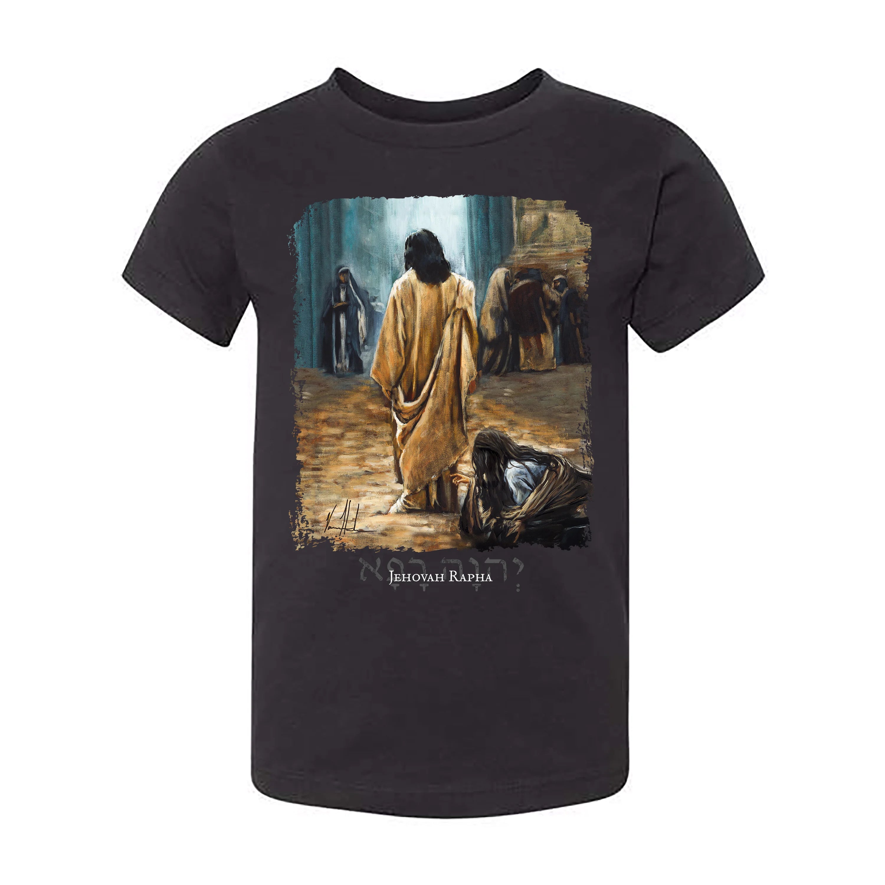 Kids T - Jesus Healer - (Organic Cotton) Organic Cotton Vanessa Horabuena Toddler Black 2T