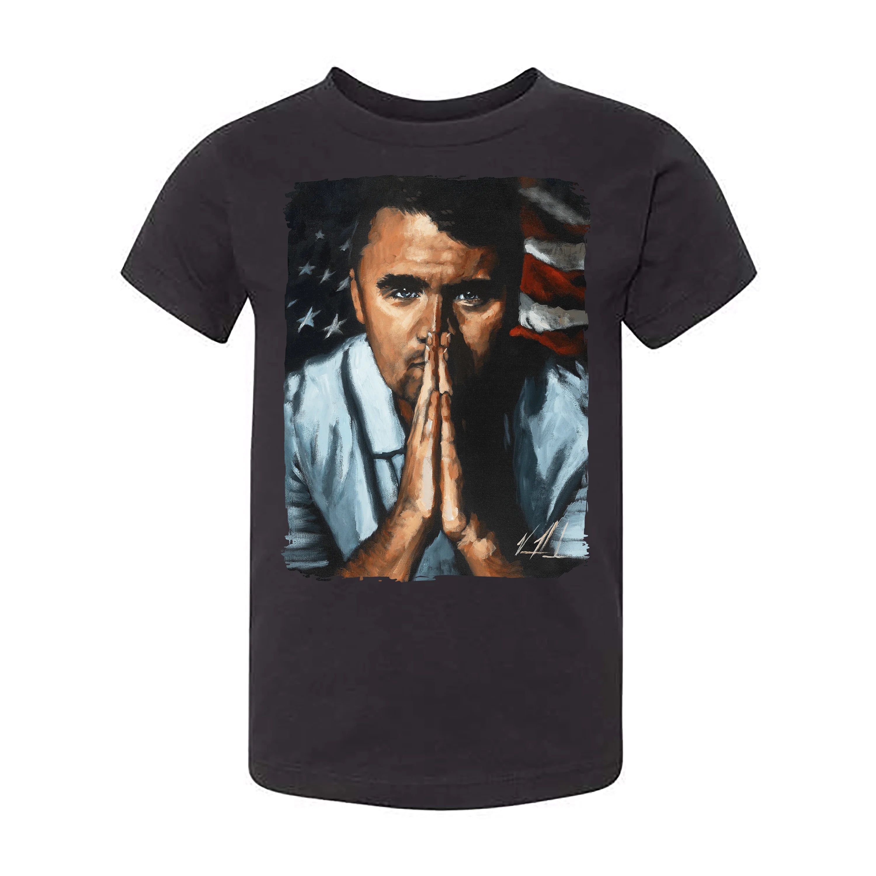 Kids T (Organic Cotton) - Charlie Kirk - A Patriot's Tribute Organic Cotton Vanessa Horabuena Toddler Black 2T