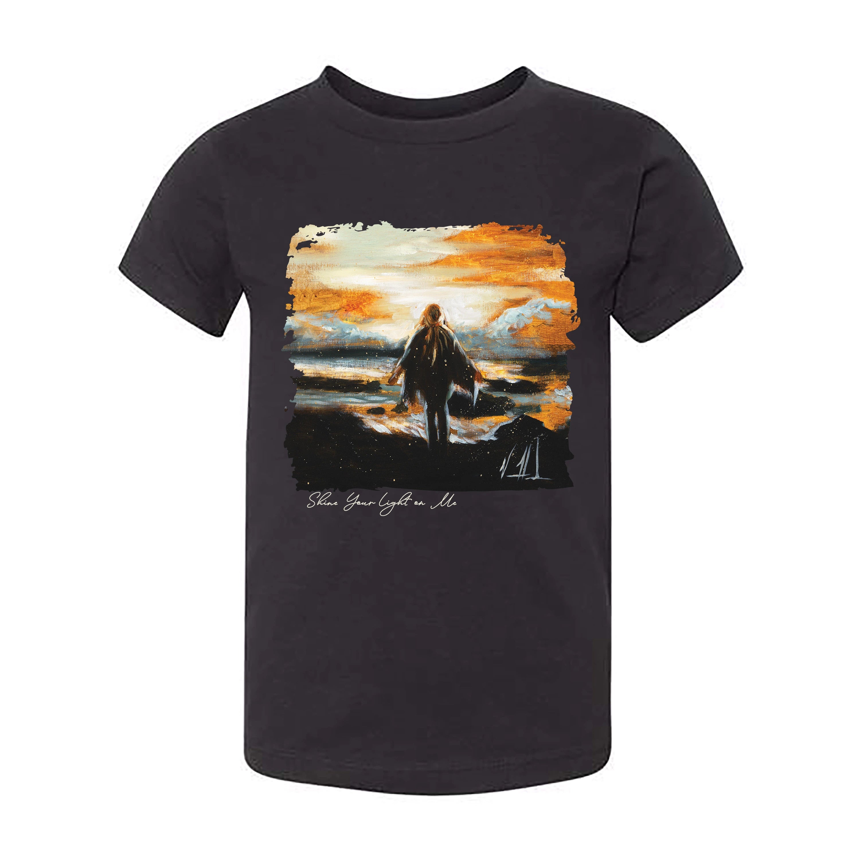 Kids T - Shine Your Light on Me - (Organic Cotton) Organic Cotton Vanessa Horabuena Toddler Black 2T