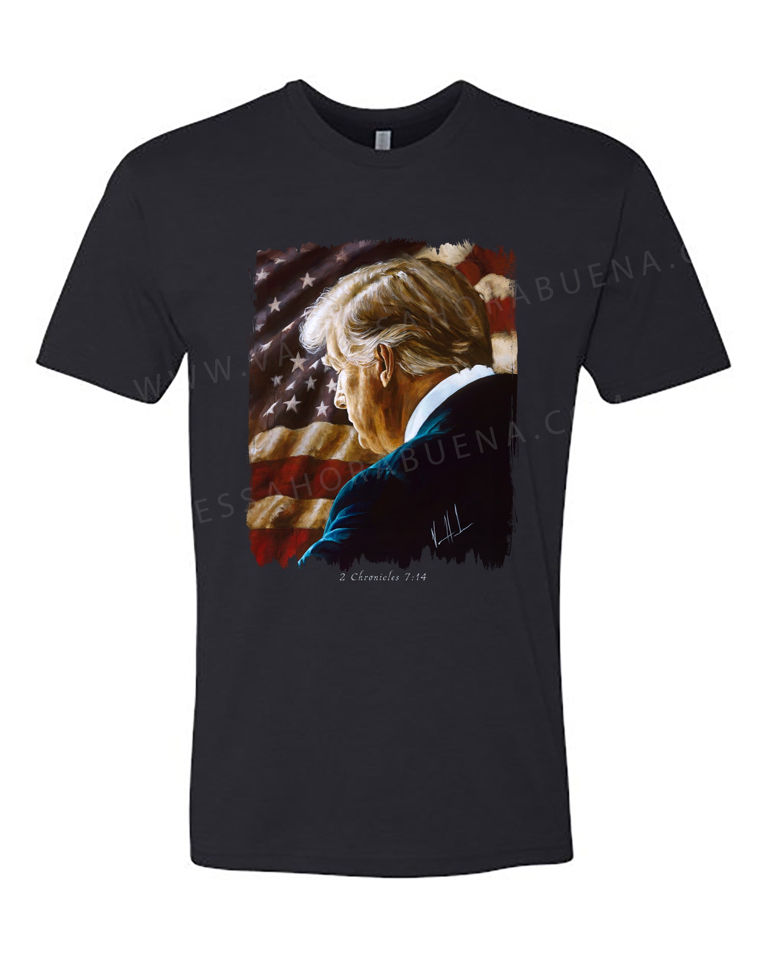 Prayers for Our Nation - Unisex T-Shirt Vanessa Horabuena Short Sleeve Black Small