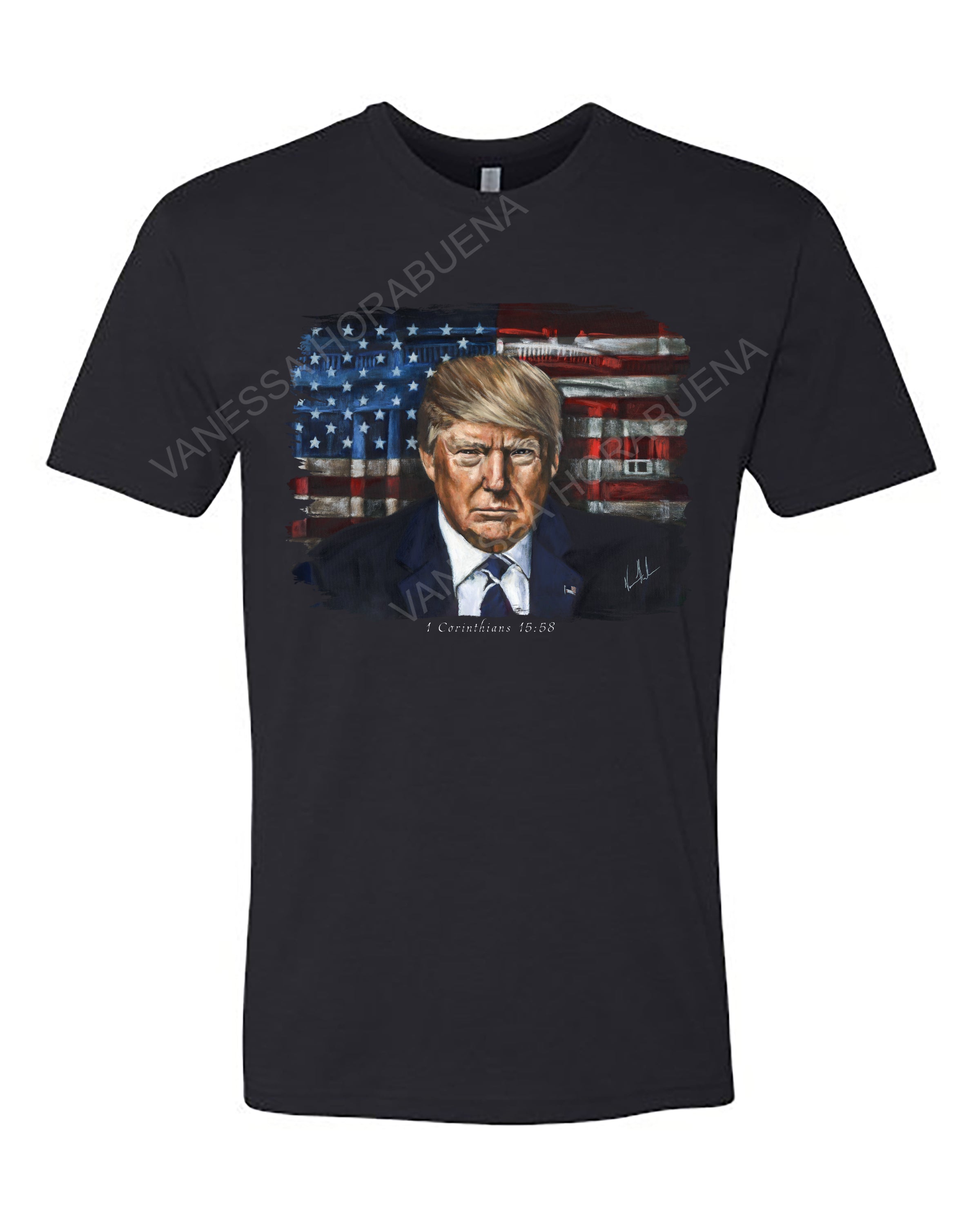 Commander in Chief - Unisex T-Shirt Vanessa Horabuena Short Sleeve Black Small
