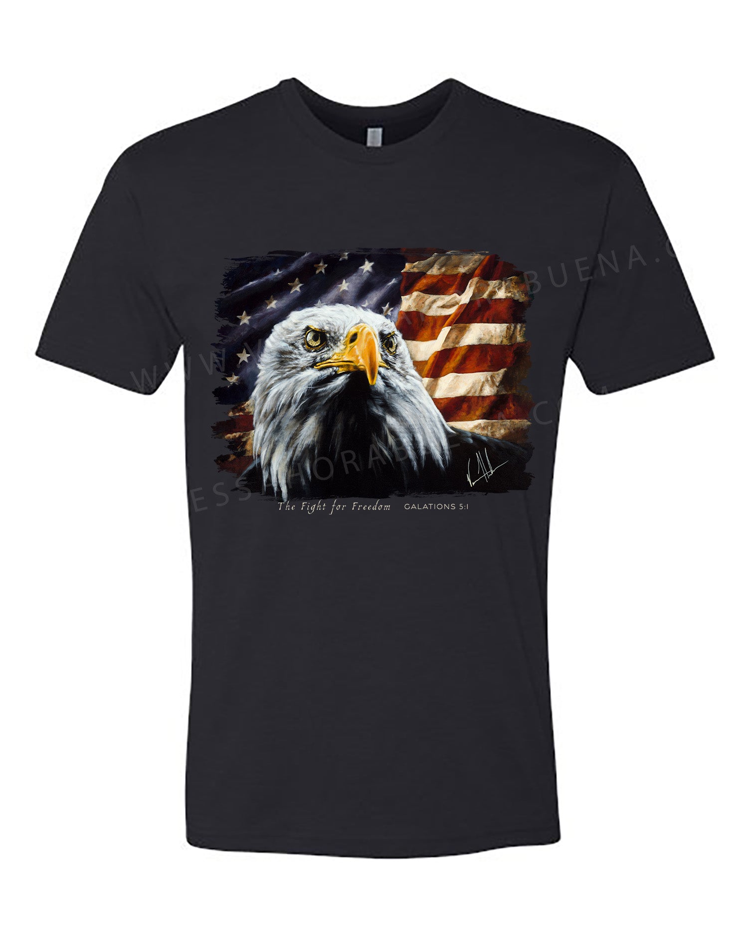 The Fight for Freedom - Unisex T-Shirt Vanessa Horabuena Short Sleeve Black Small