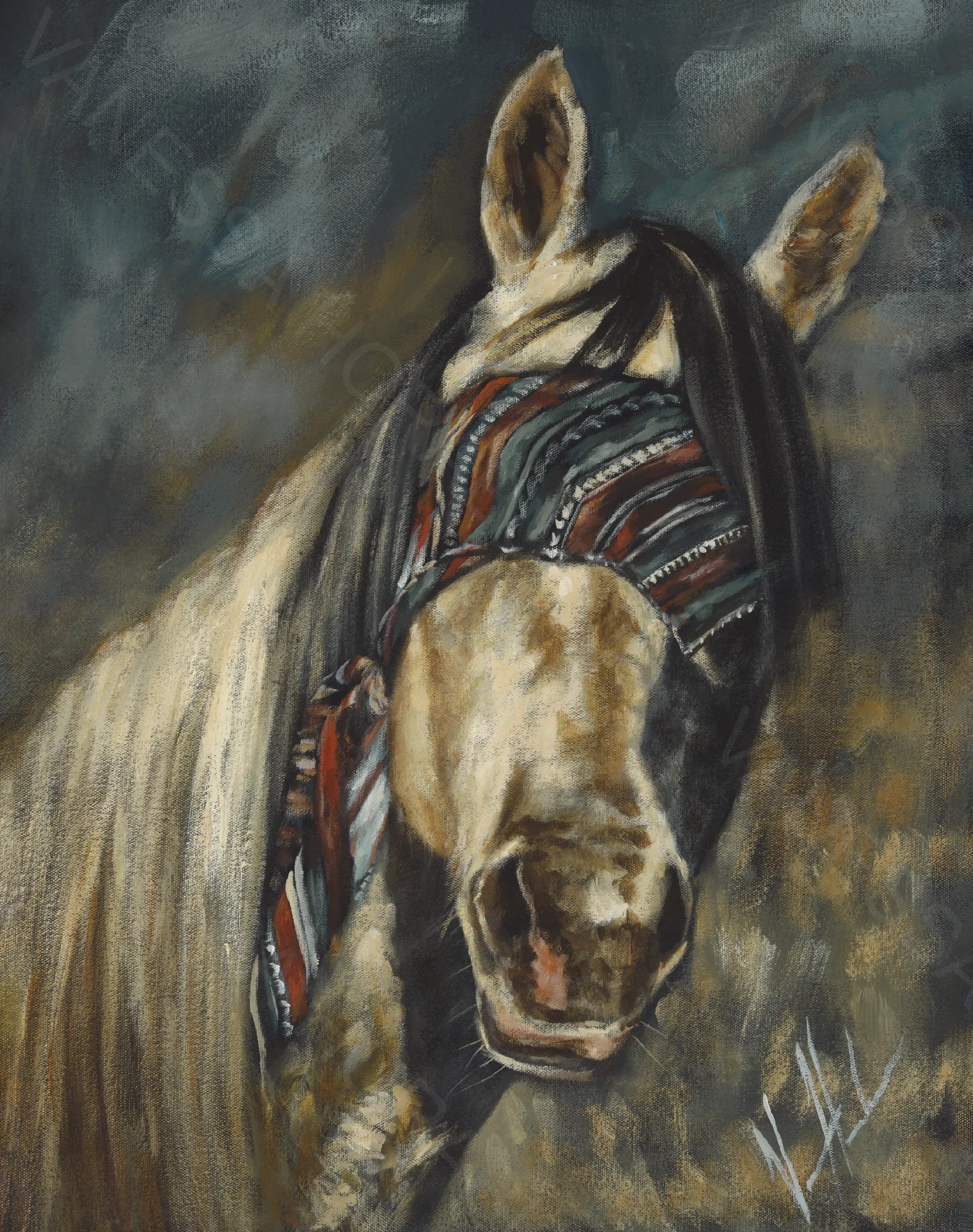 Blind Faith Horse Art Print Vanessa Horabuena