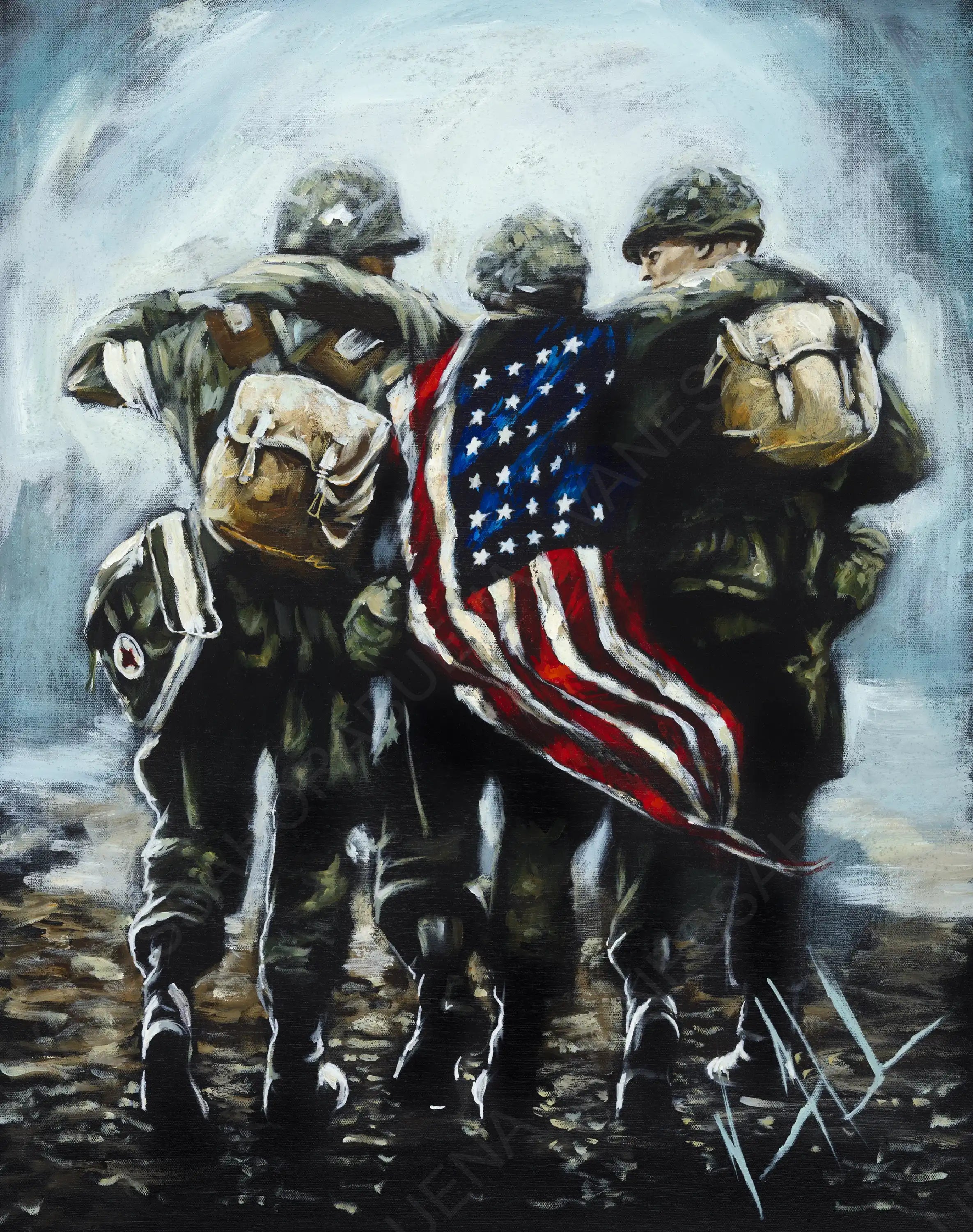 Bound for Glory Patriotic Art Print Vanessa Horabuena