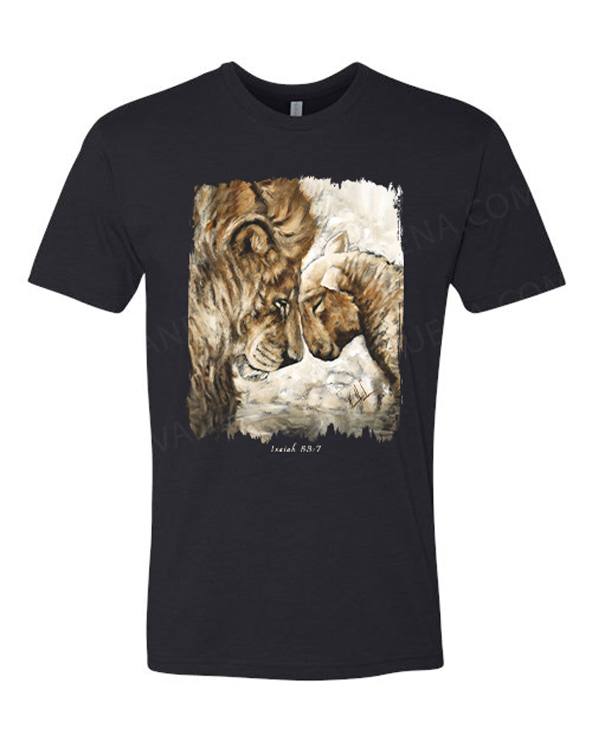 Compassion of a King (White) - Unisex T-Shirt Vanessa Horabuena Short Sleeve Black Small