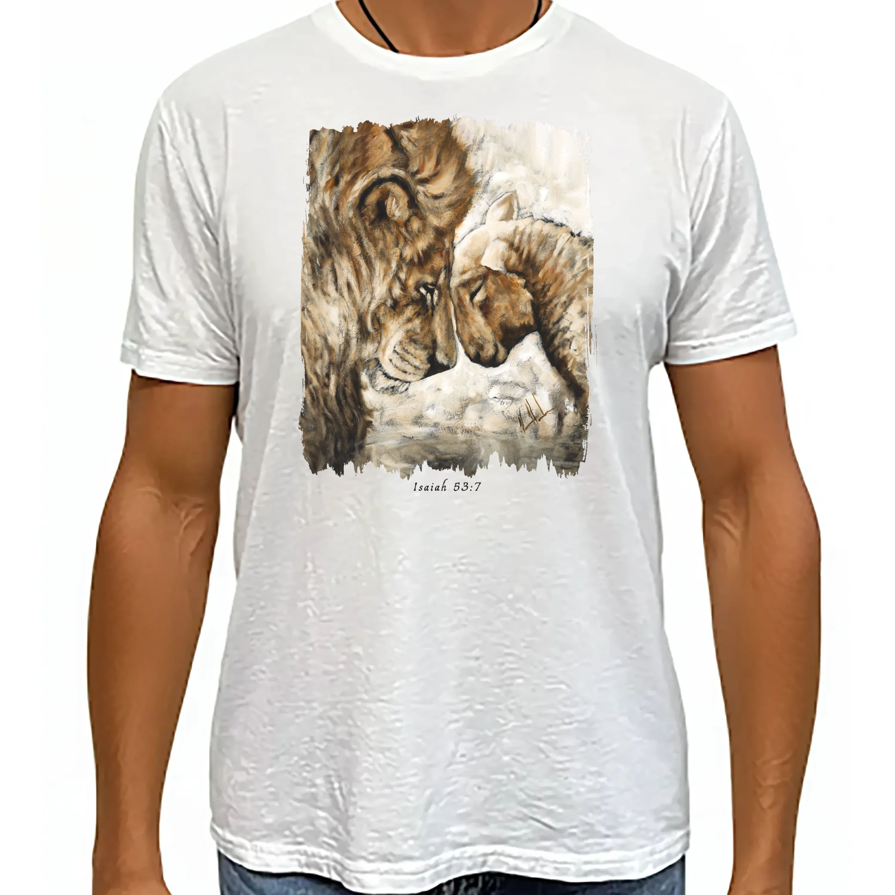 Compassion of a King (White) - Unisex T (Organic Bamboo) Organic Bamboo Vanessa Horabuena Short Sleeve Frost (White) XS