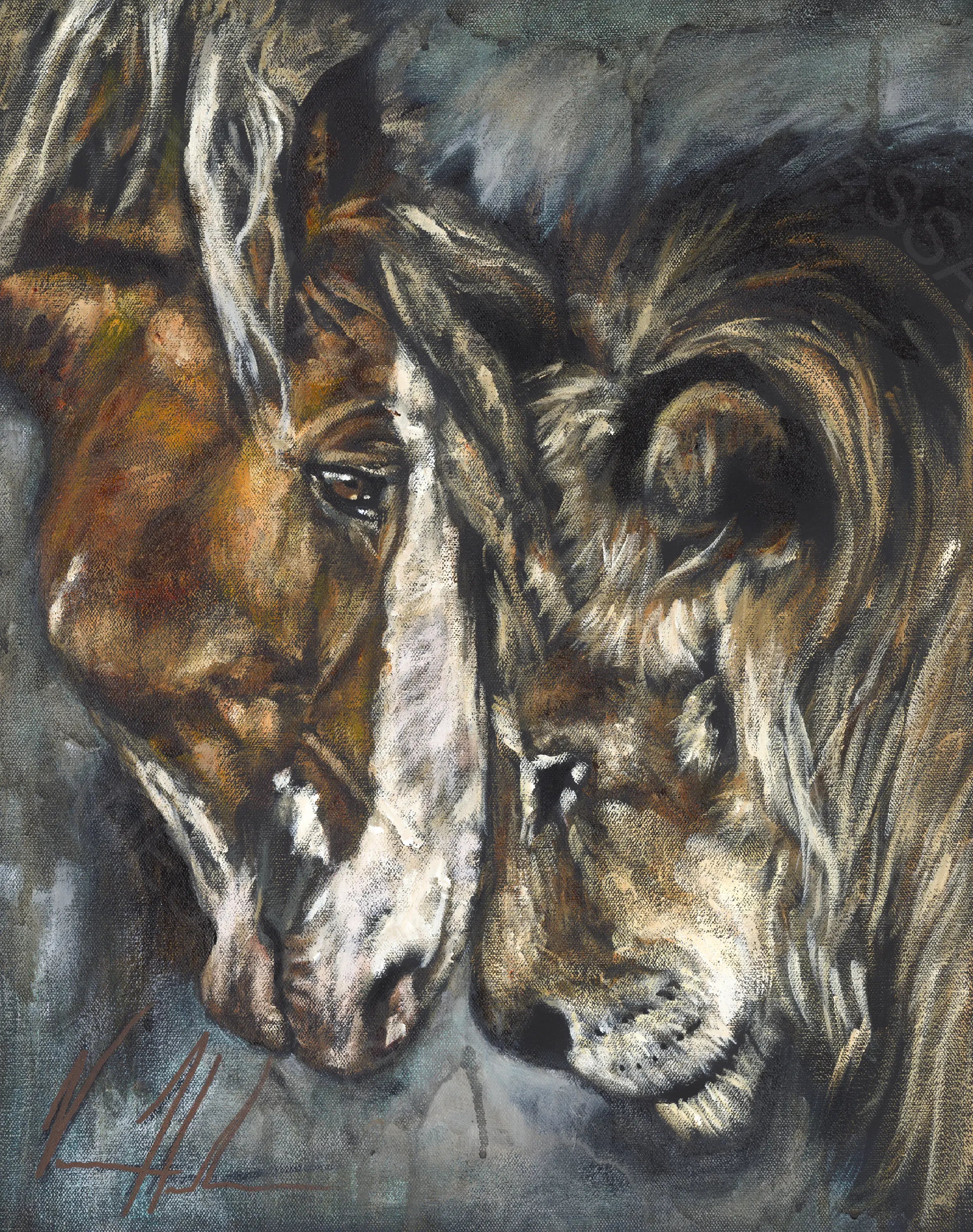 Courage & Strength Horse Art Print Vanessa Horabuena