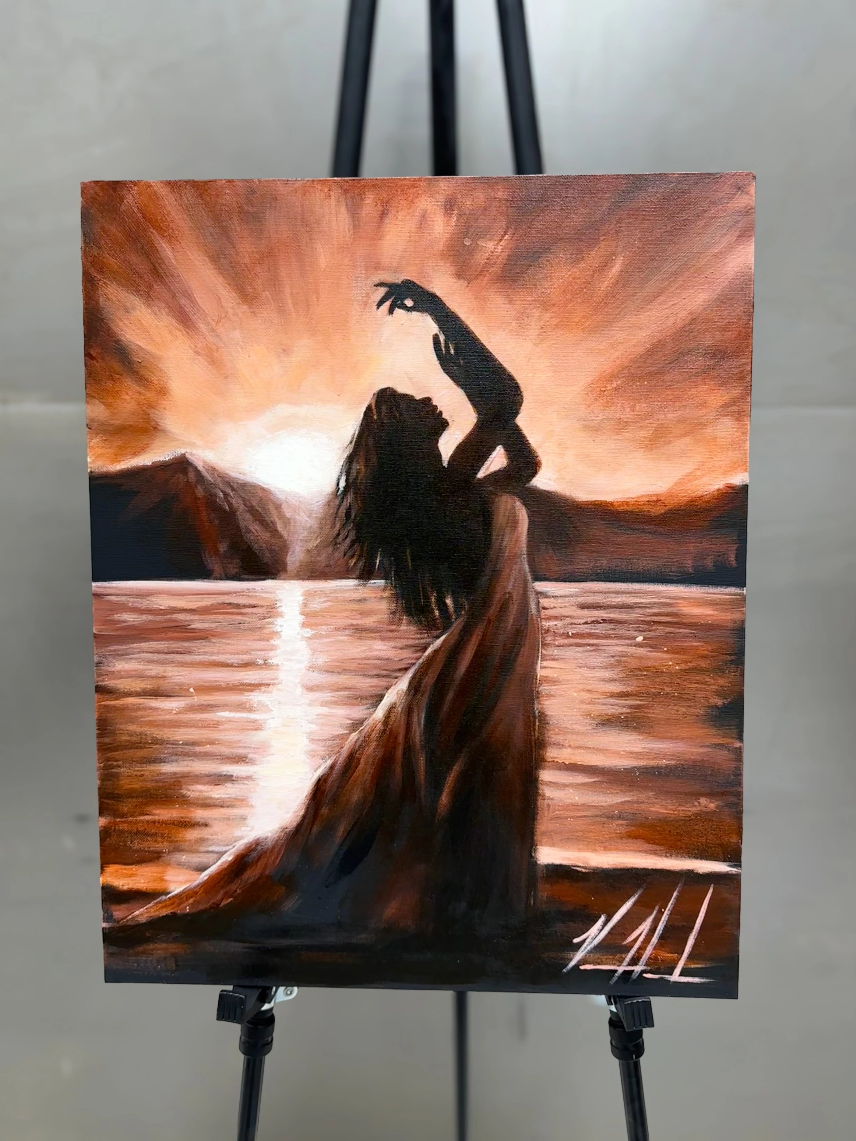 Upon the Waters - 16”x20” Original Acrylic Painting Original Painting Vanessa Horabuena