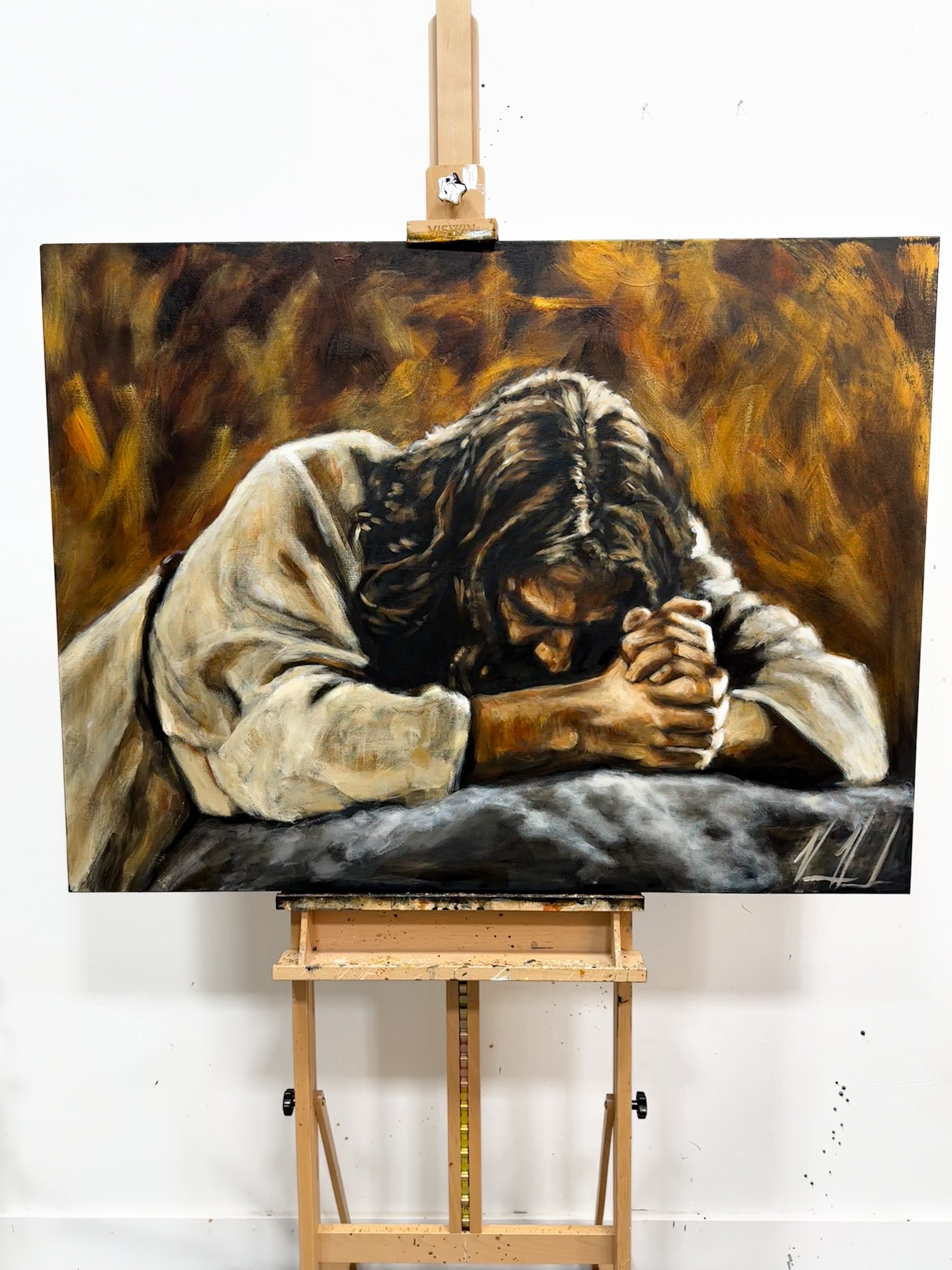 Thy Will Be Done - 36”x48” Original Acrylic Painting Original Painting Vanessa Horabuena