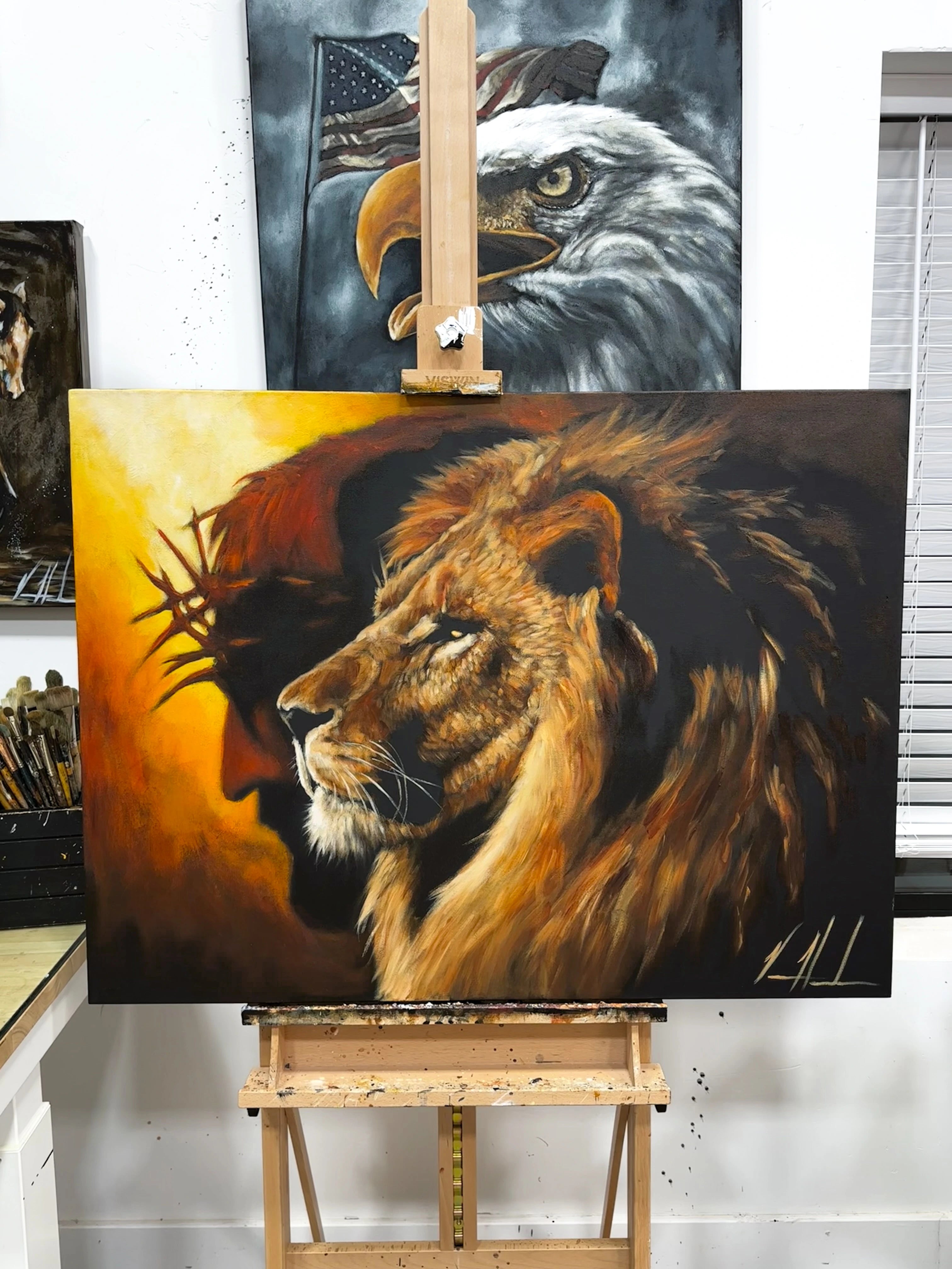 The Lion of Judah - 30”x40” Original Acrylic Painting Original Painting Vanessa Horabuena