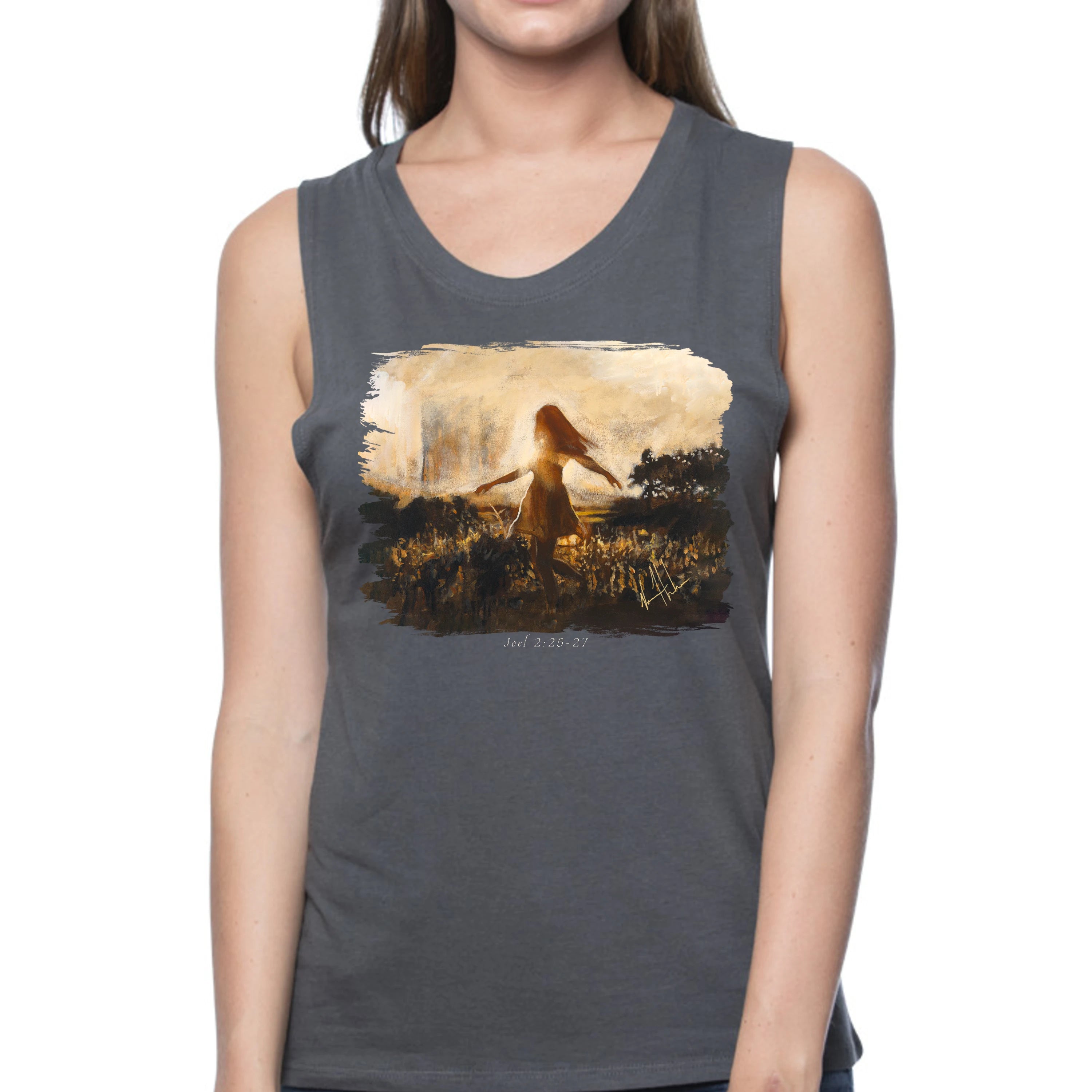 Dare to Dance Again - Women's Tank Top (Organic Bamboo) Vanessa Horabuena Short Sleeve Pewter (Grey) XS