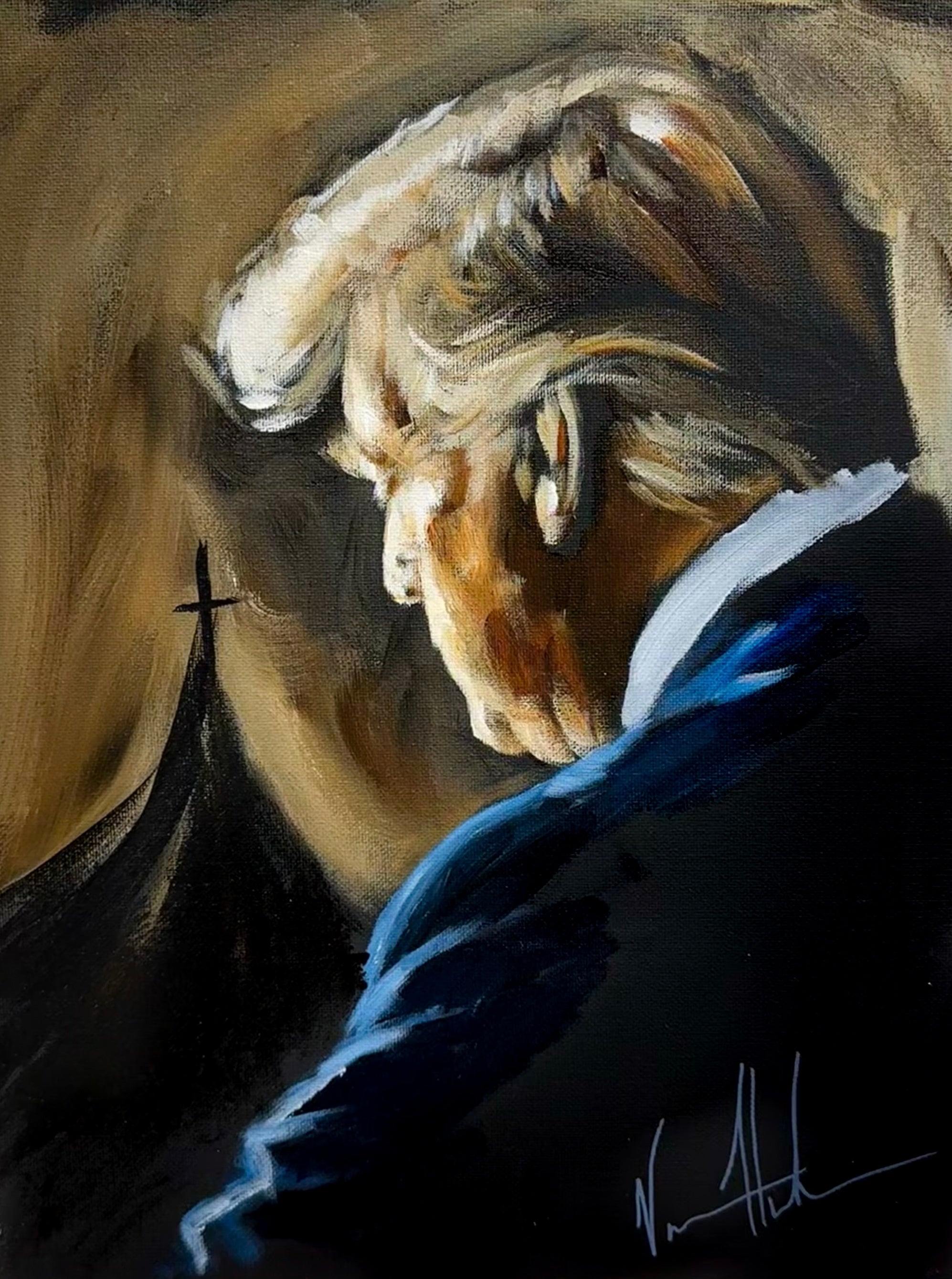 Prayers for Our President - 11”x14” Original Acrylic Painting Original Painting Vanessa Horabuena