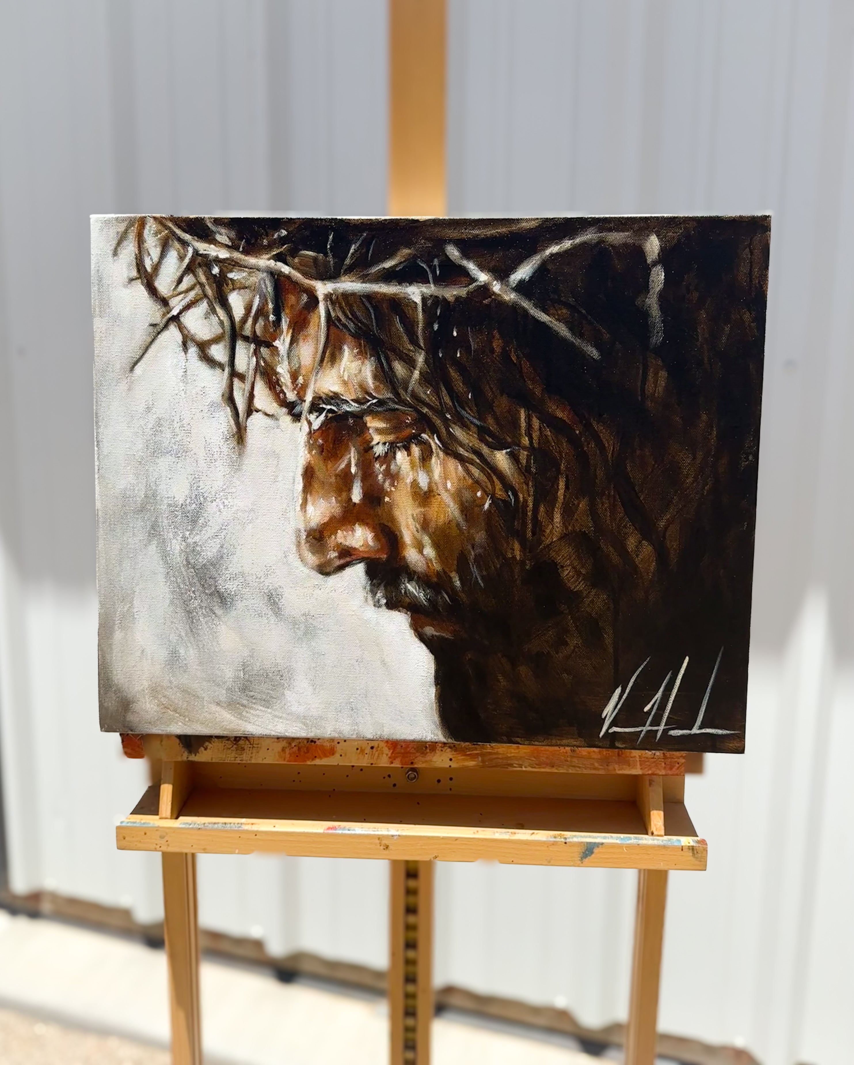 Tears of Heaven - 16”x20” Original Acrylic Painting Original Painting Vanessa Horabuena