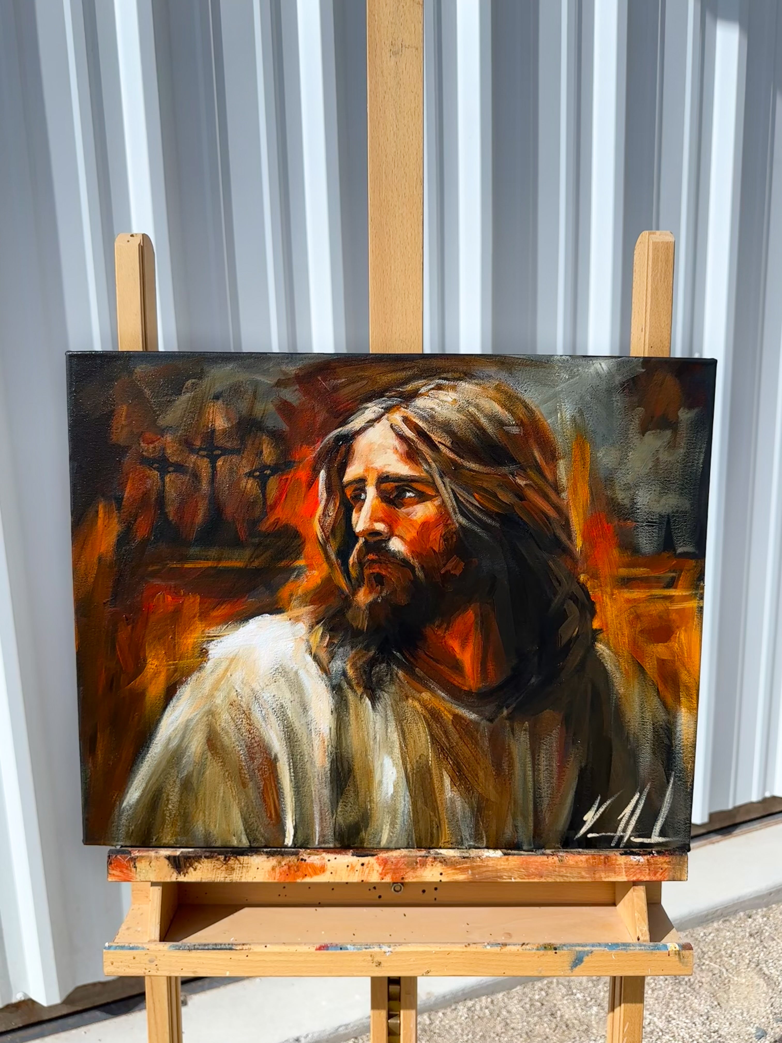 Our Beloved King - 16”x20” Original Acrylic Painting Original Painting Vanessa Horabuena