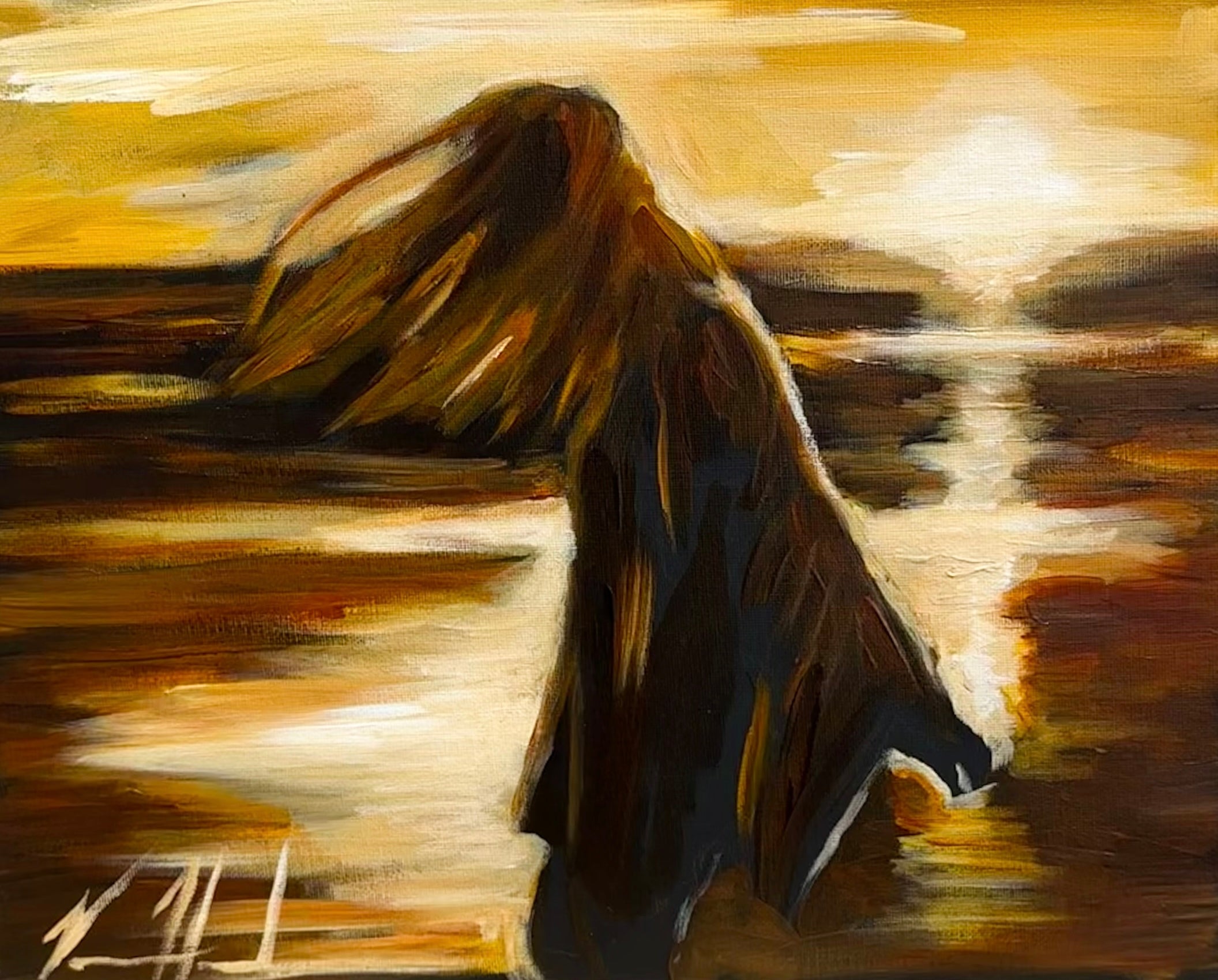 Here I am Lord, Send Me - 11”x14” Original Acrylic Painting Original Painting Vanessa Horabuena