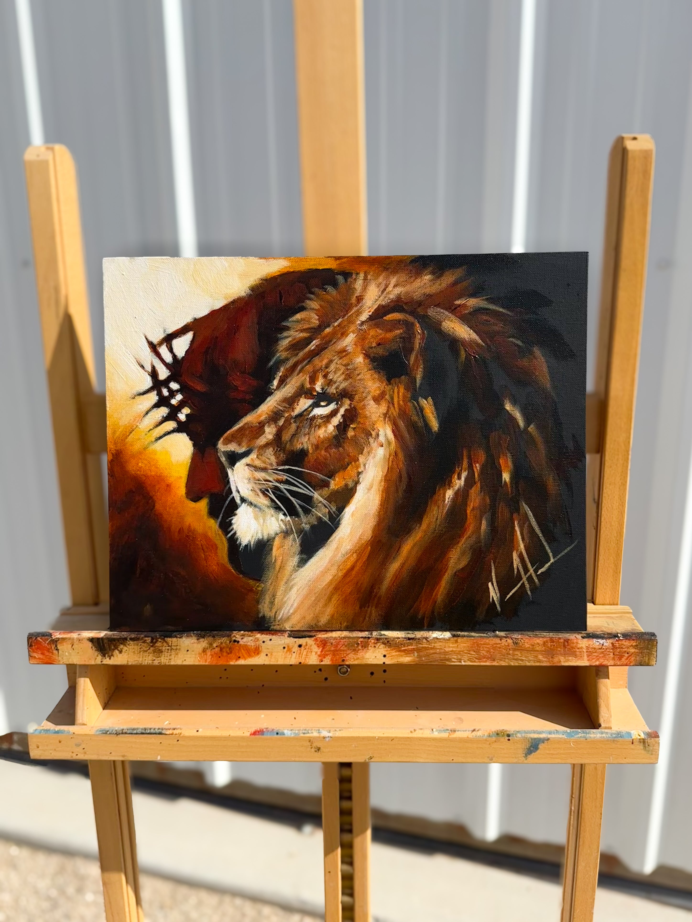 The Lion of Judah - 11”x14” Original Acrylic Painting Original Painting Vanessa Horabuena