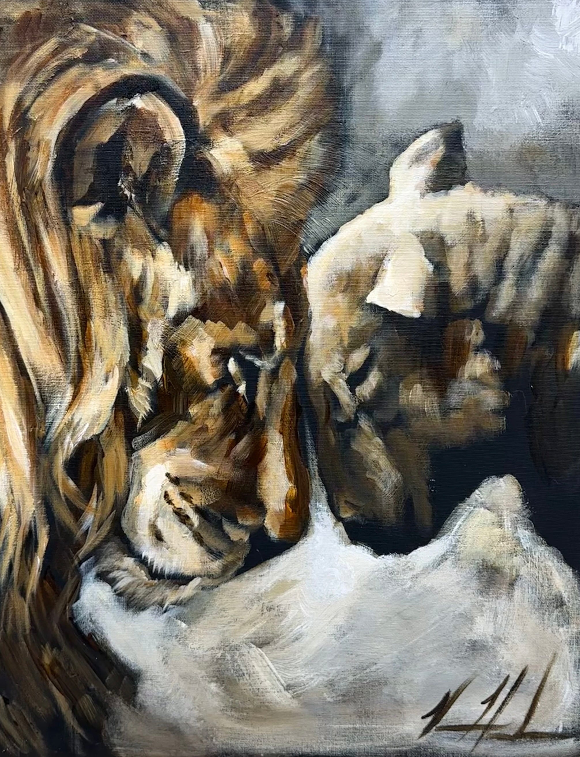 Compassion of a King - 14”x18” Original Acrylic Painting