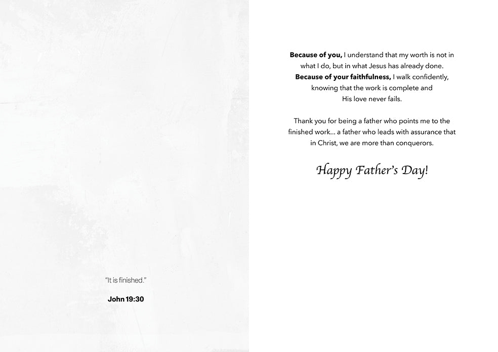 'Finished Work of the King' Father's Day Greeting Card Vanessa Horabuena