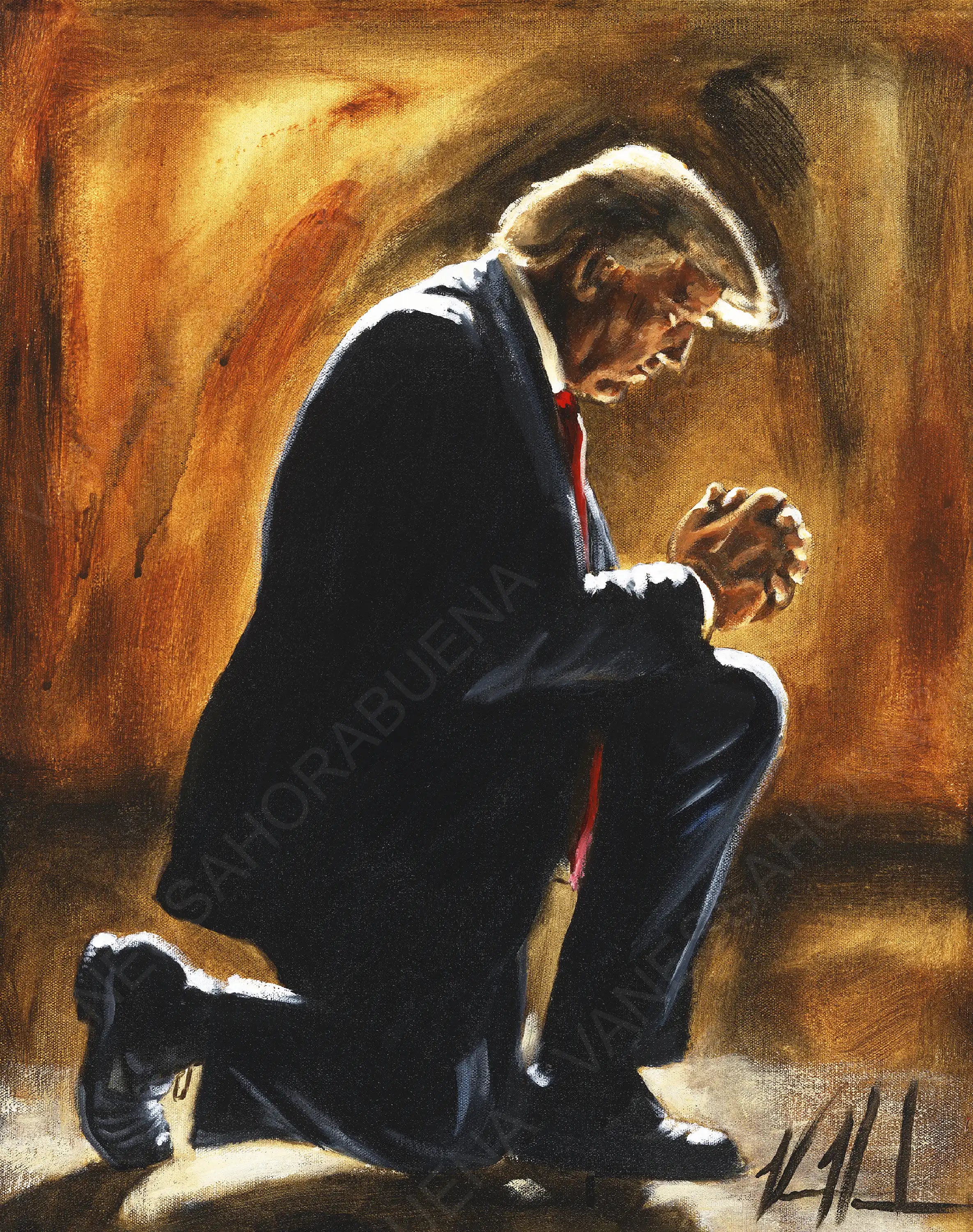 For The Path Set Before Him (Hand Embellished Canvas Print) Vanessa Horabuena
