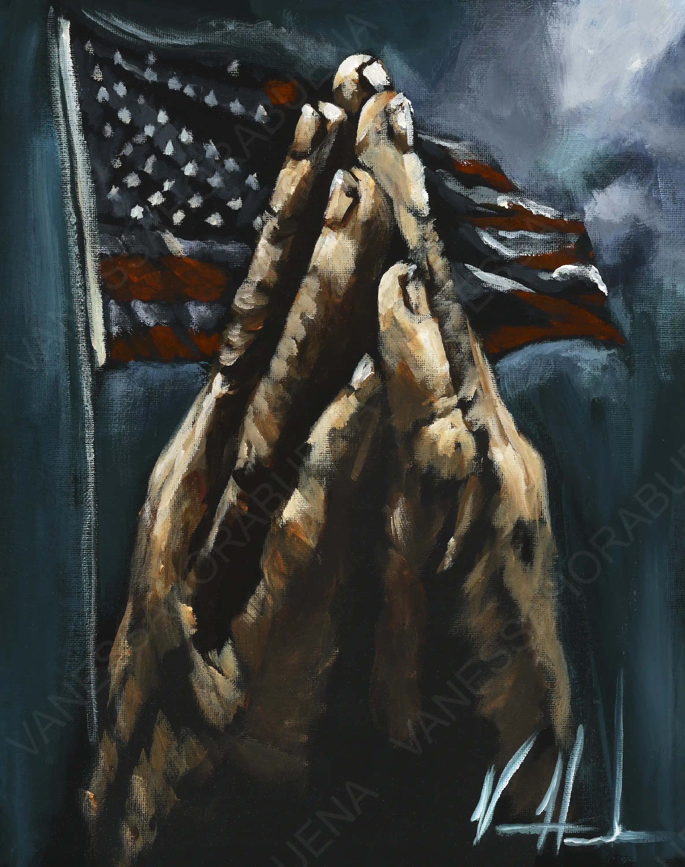 Heal Our Land Patriotic Art Print Vanessa Horabuena