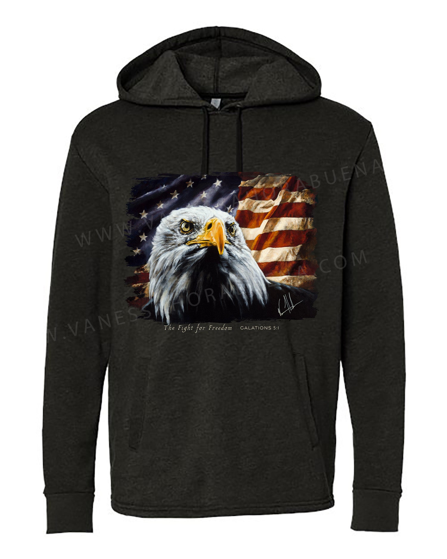 The Fight for Freedom - Unisex Hoodie Vanessa Horabuena Black Small