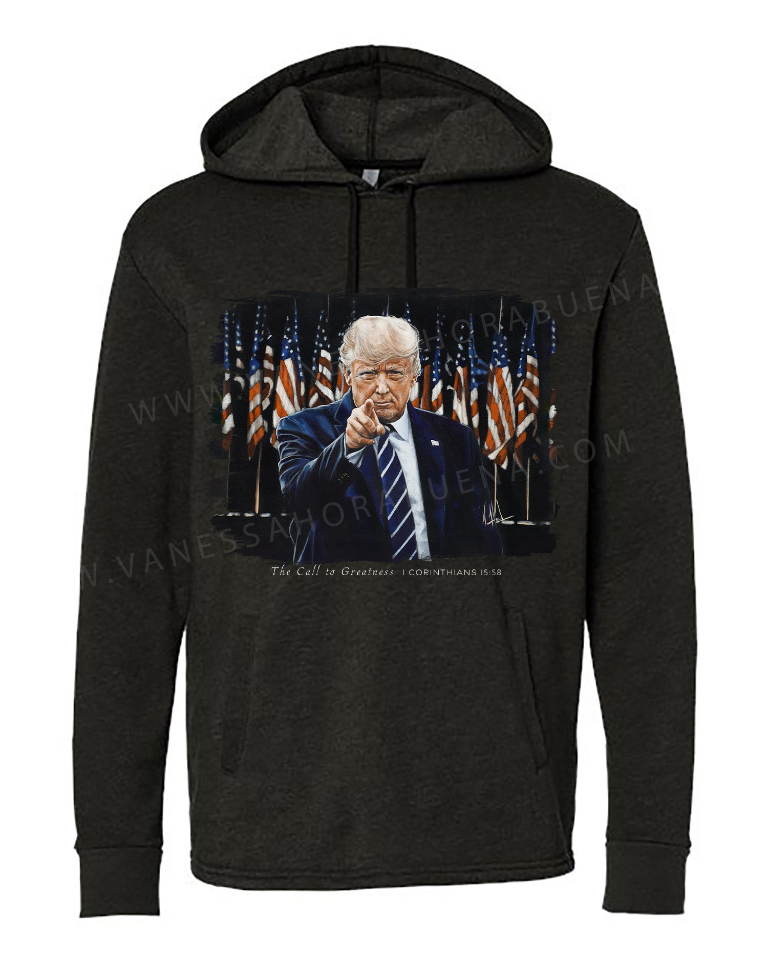 The Call to Greatness - Unisex Hoodie Vanessa Horabuena Black Small