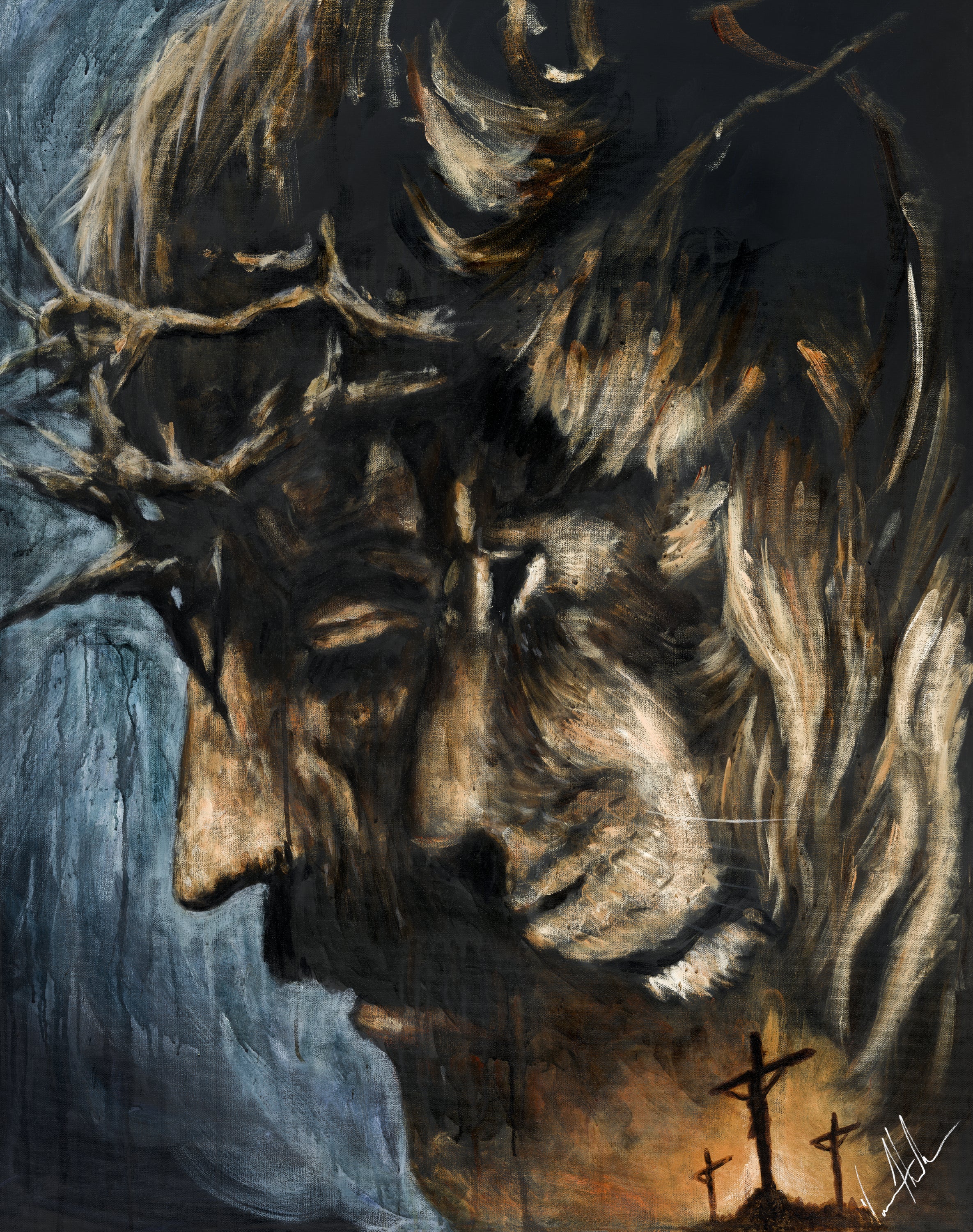 DESIGN DISCONTINUED - Humble King (Blue Background)