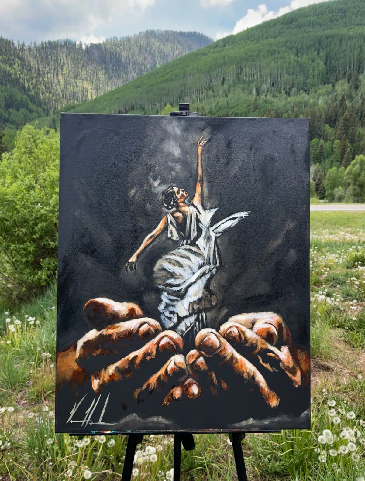 Endless Dance in the Father’s Hands - 24”x30” Original Acrylic Painting Original Painting Vanessa Horabuena