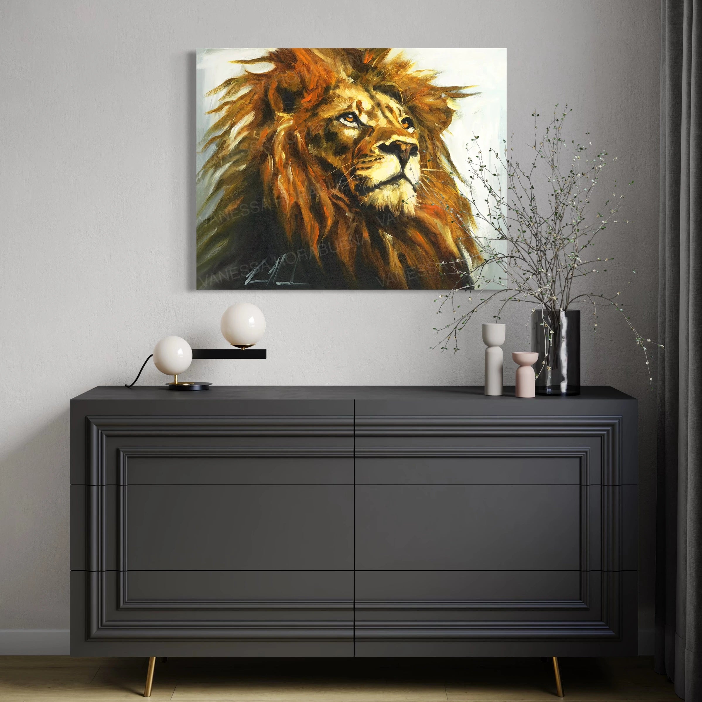 With Eyes on Eternity Lion Art Print Vanessa Horabuena