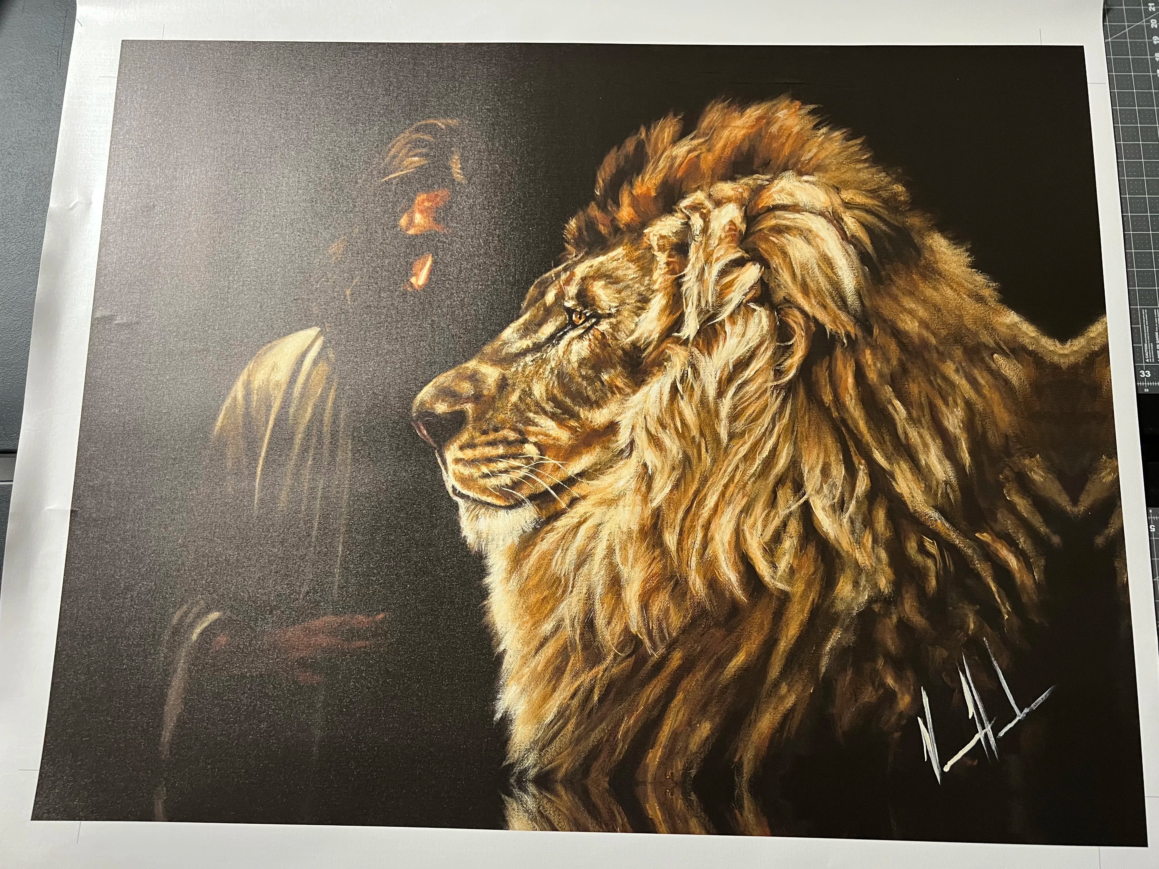 CM# 14 - Solemn Plan of a King - 36"x48" Canvas Print Vanessa Horabuena