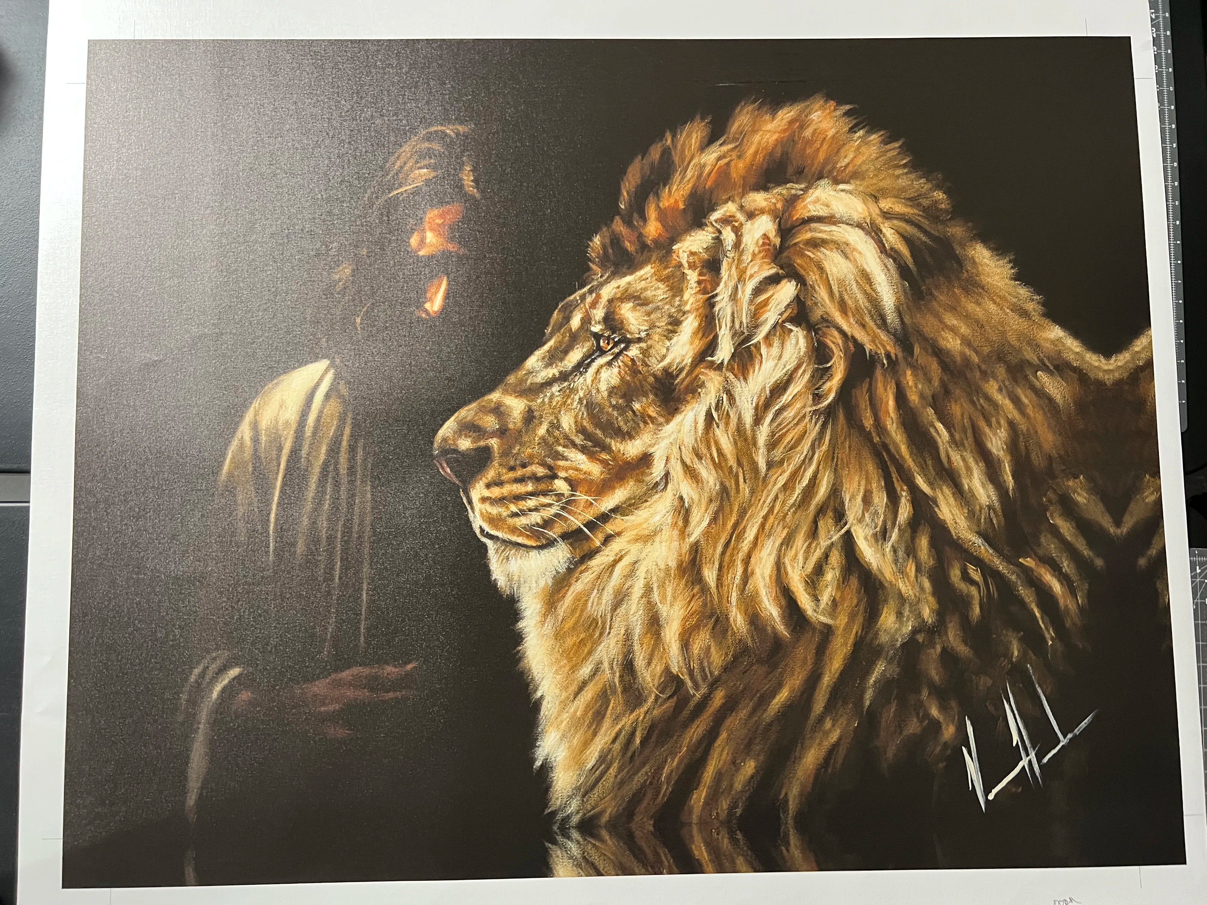 CM# 16 - Solemn Plan of a King - 36"x48" Canvas Print Vanessa Horabuena